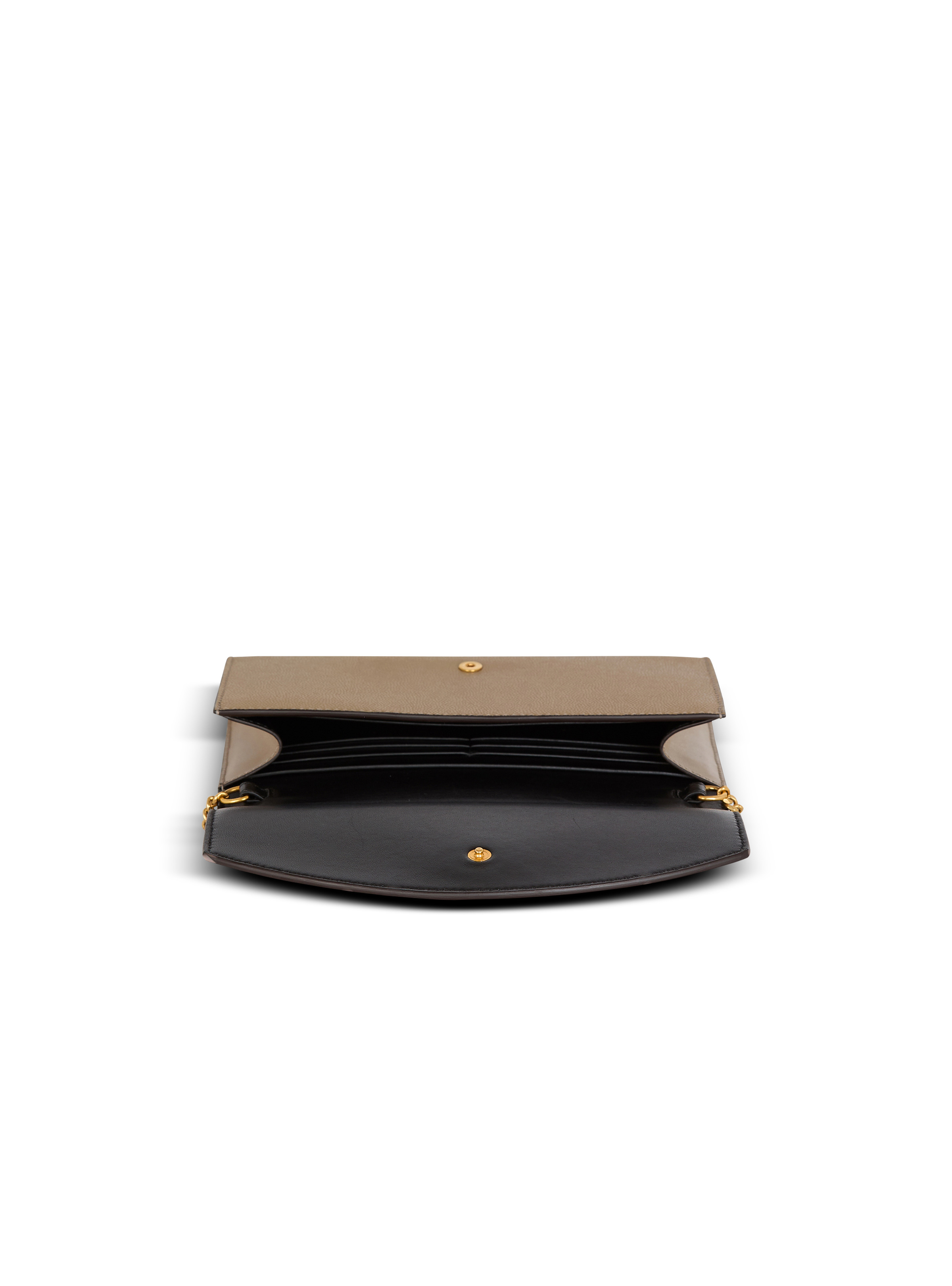 Emblème grained calfskin clutch - 2