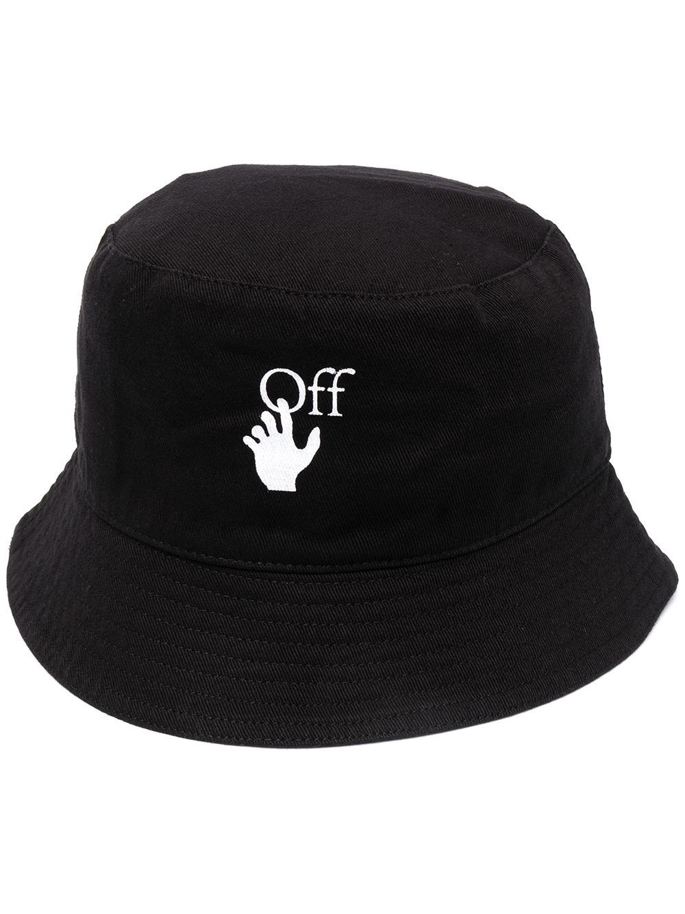 logo-print cotton bucket hat - 1