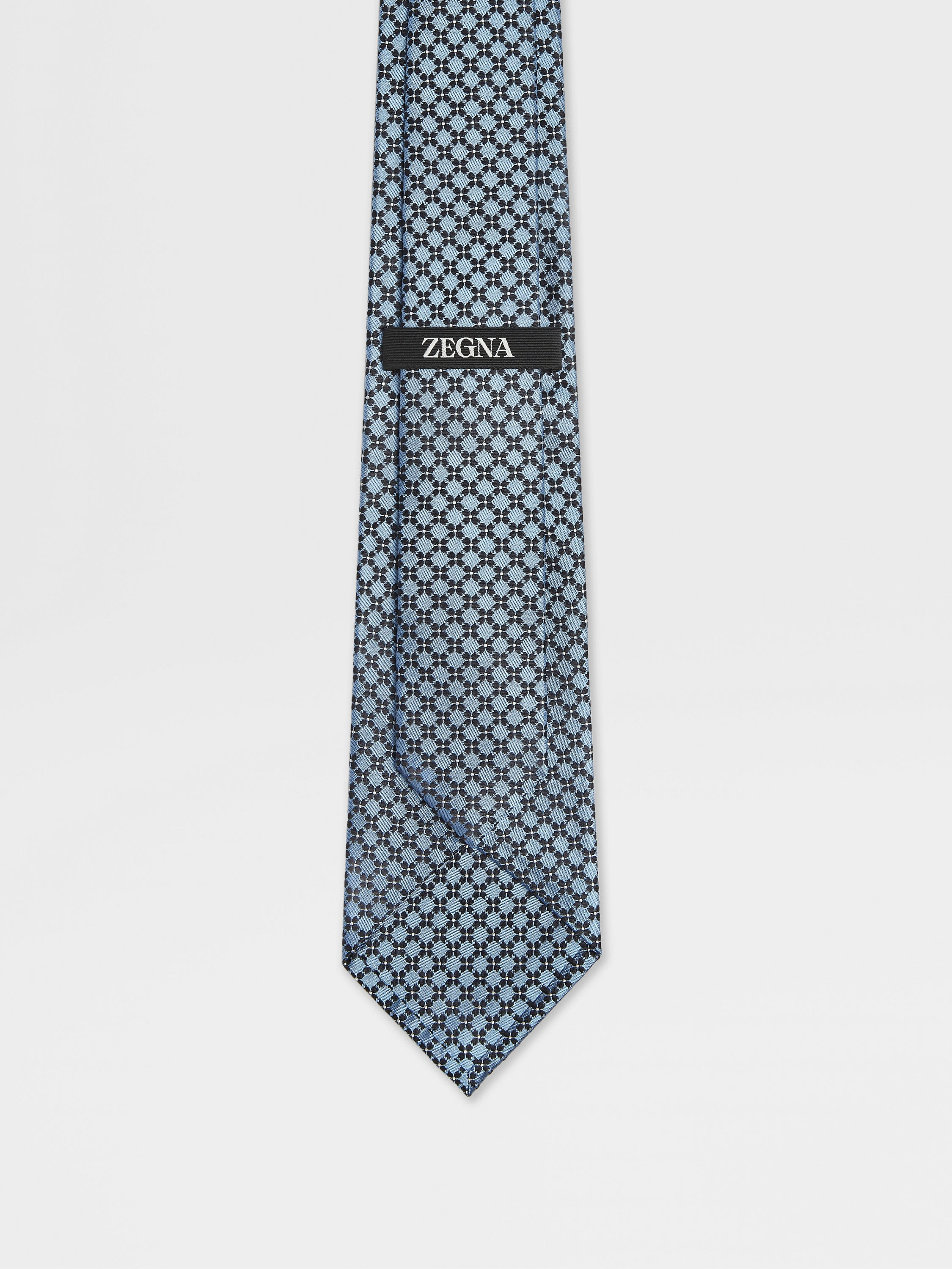 LIGHT BLUE SILK TIE - 3