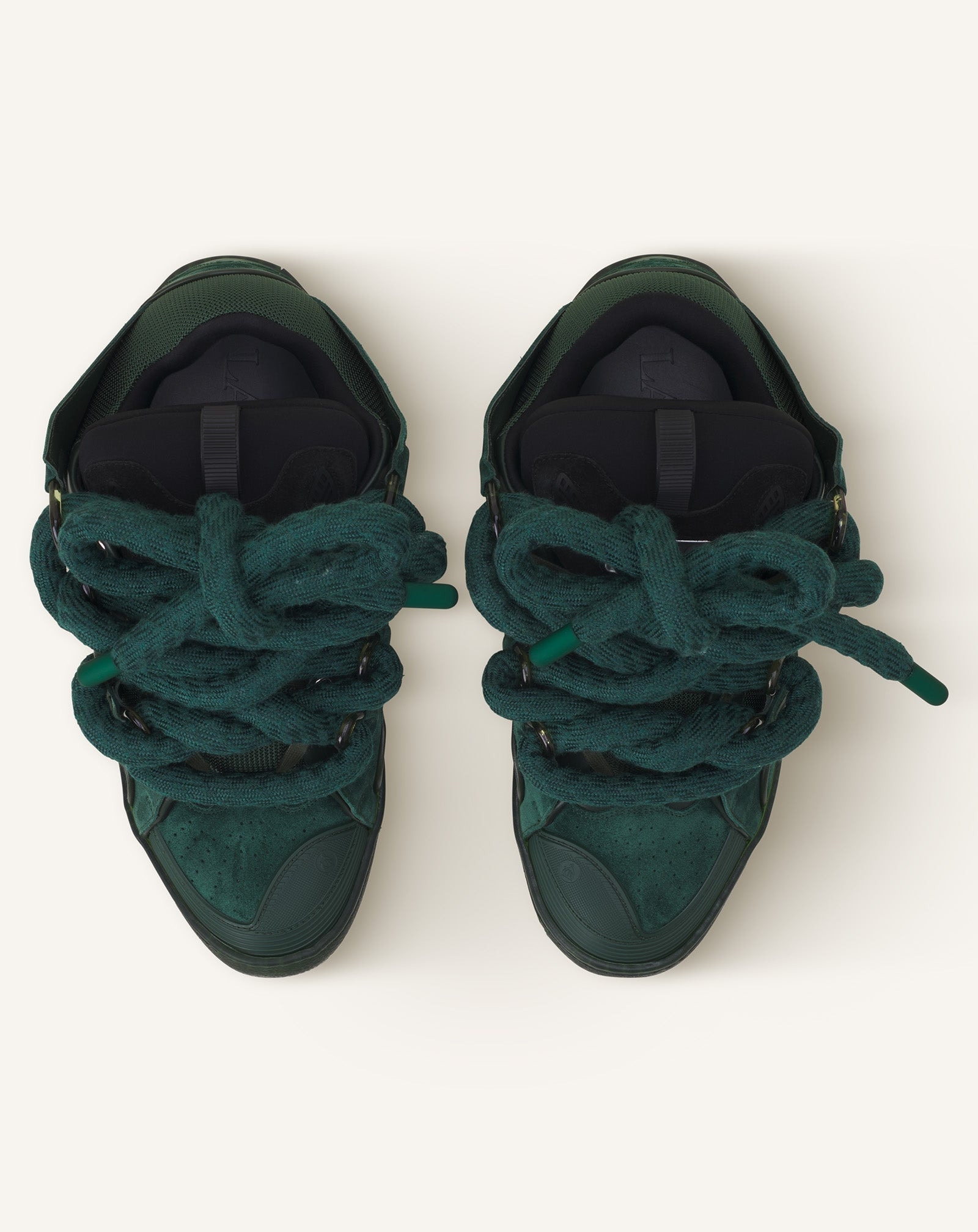 CURB SNEAKERS IN LEATHER WITH SNAKE LACES - 4