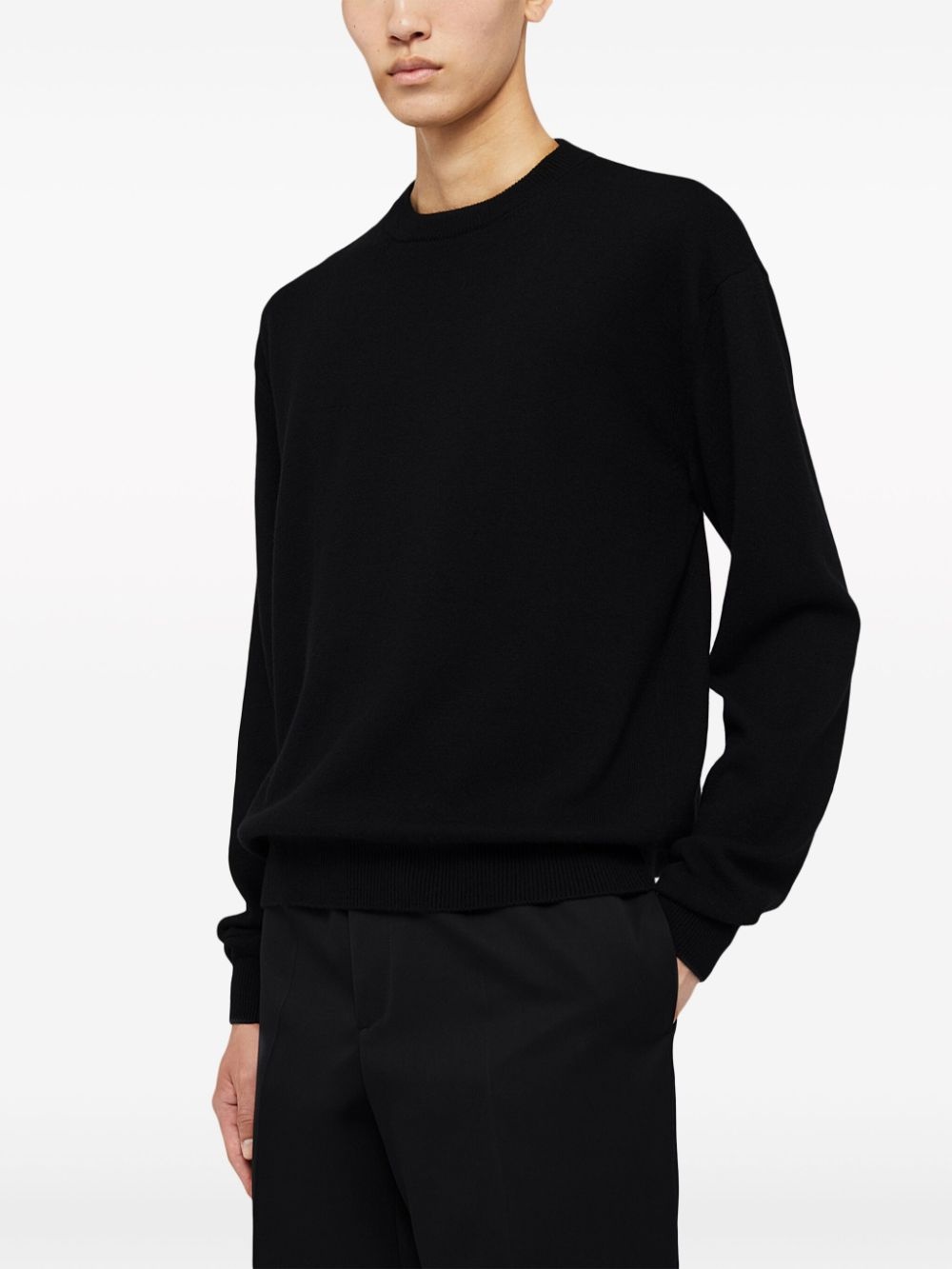 fine-knit crew-neck jumper - 2