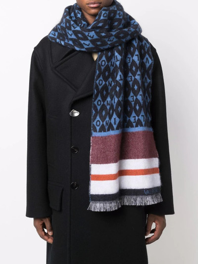 Valentino patterned wool-blend scarf outlook