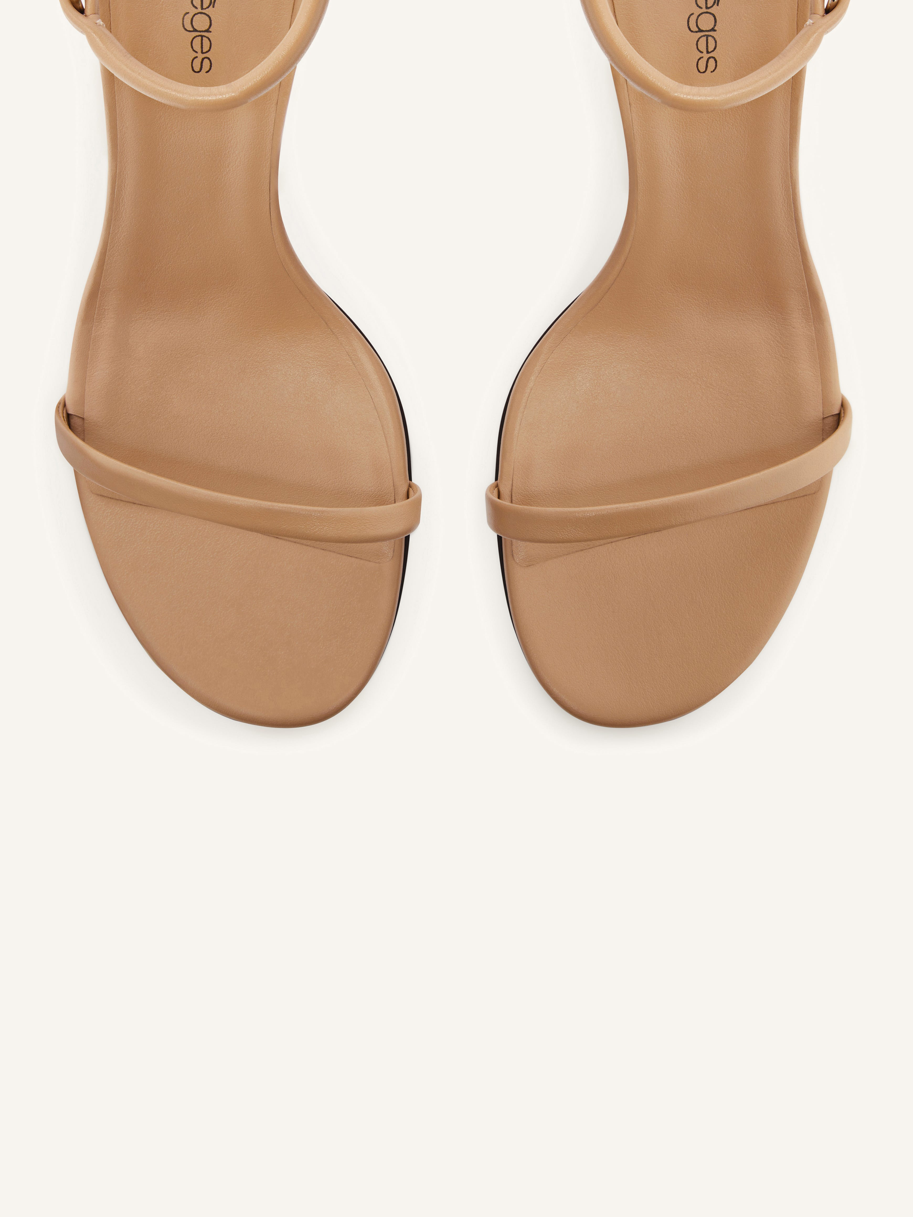 OBLIQUE LEATHER SANDALS - 4