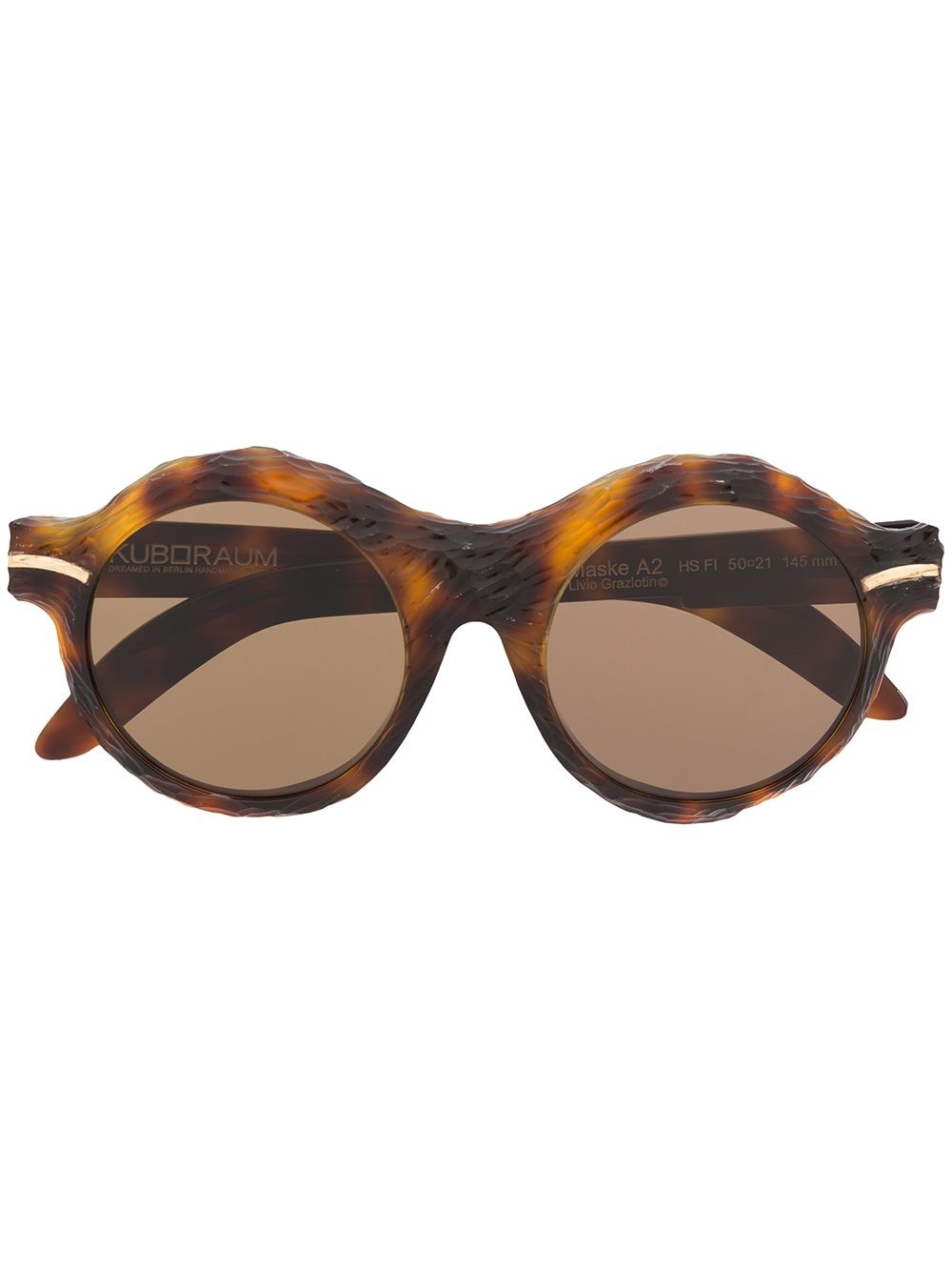 textured tortoiseshell frame sunglasses - 1