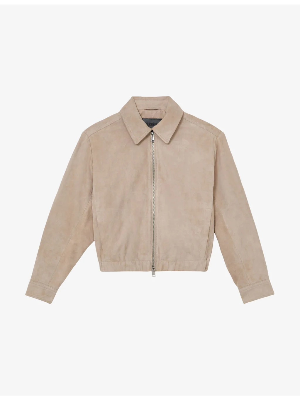 Lottie Collared Elasticated-Hem Suede Jacket - 1