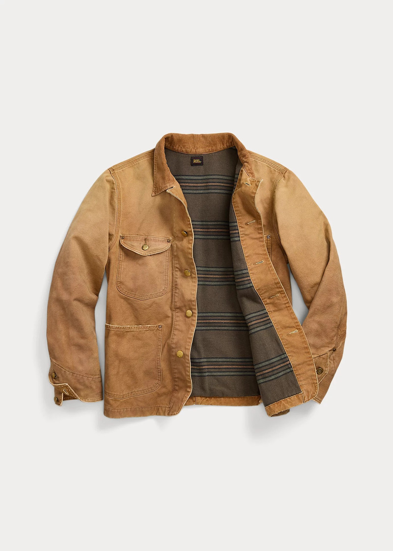 Corduroy-Collar Canvas Jacket 3