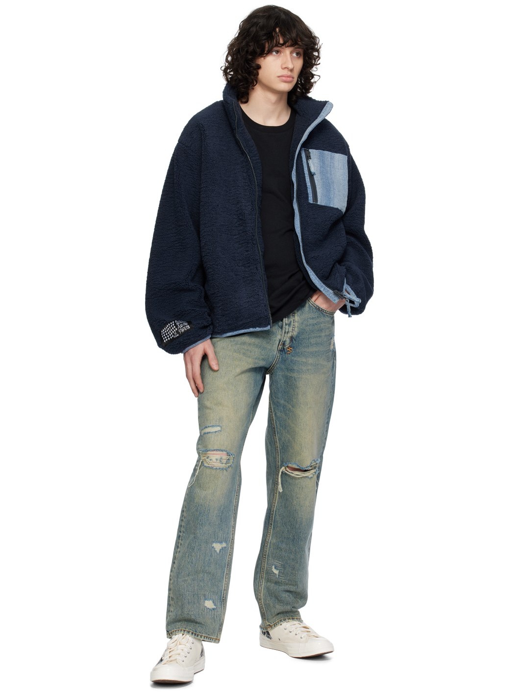 Blue Anti K Throw Bak Trash Jeans - 4