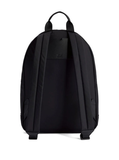 AMI Paris logo-plaque zip-fastening backpack outlook