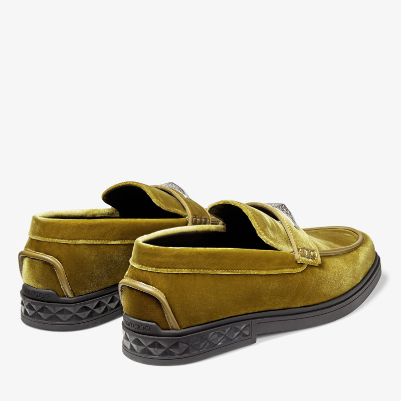 JIMMY CHOO Josh Driver
Citrine Velvet Driver Shoes with Pavé Diamond outlook