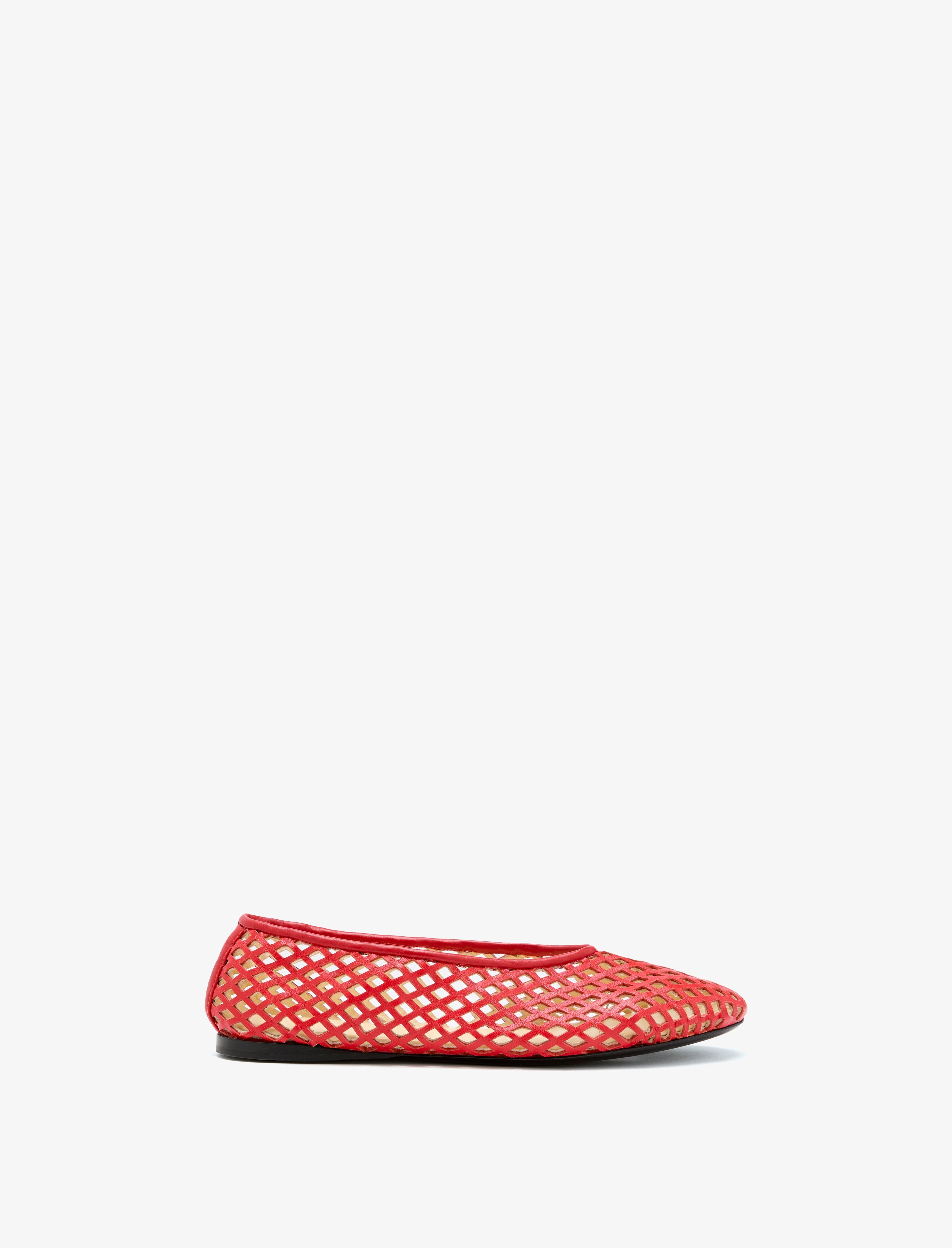Tee Perforated Ballerina Flats - 1