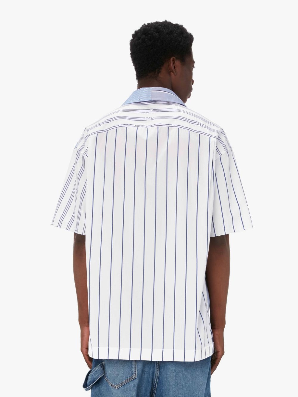 RELAXED FIT SHORT SLEEVE STRIPED SHIRT - 3