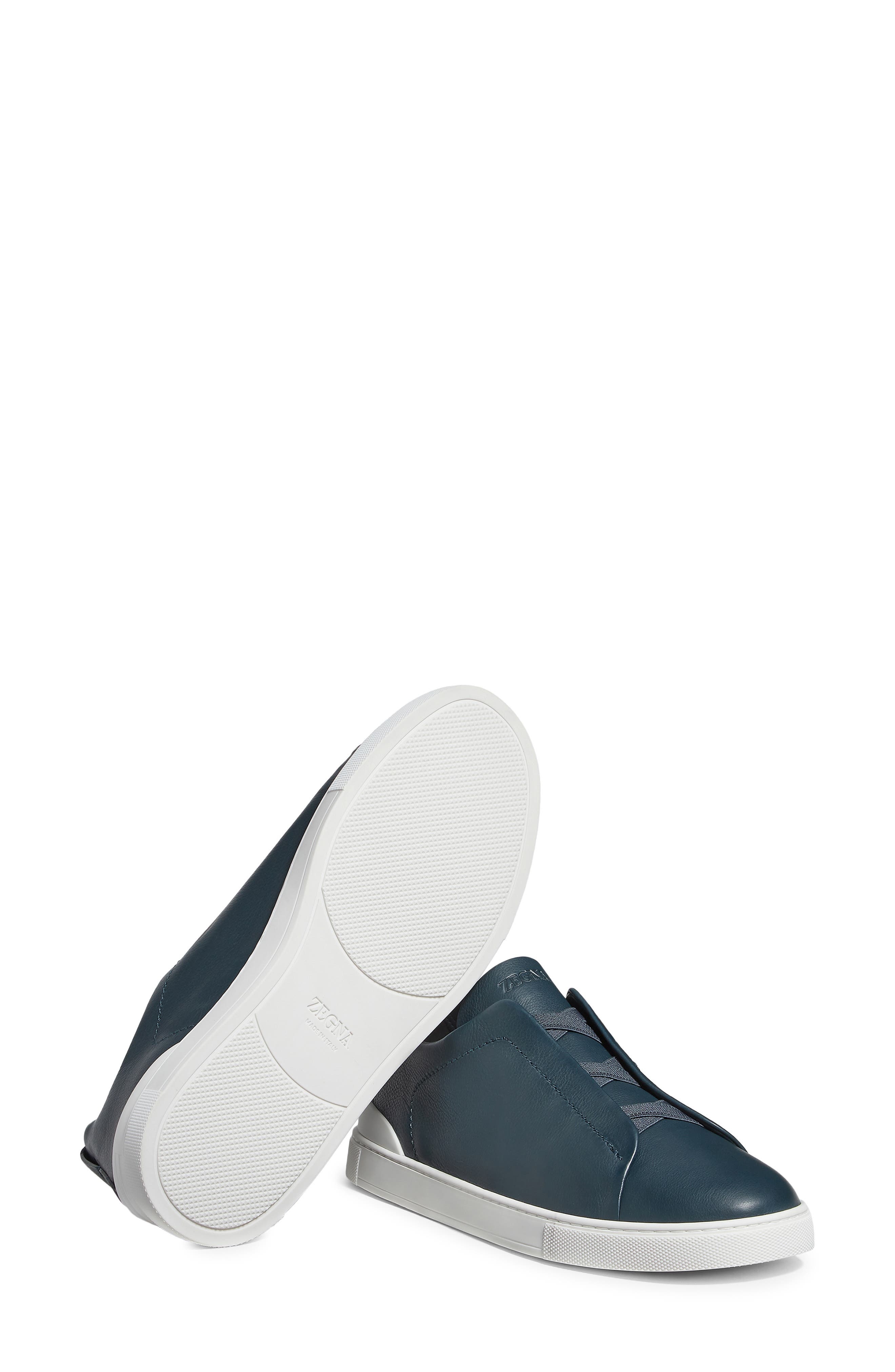ZEGNA Triple Stitch™ Secondskin Sneaker in Teal Blue at Nordstrom - 3
