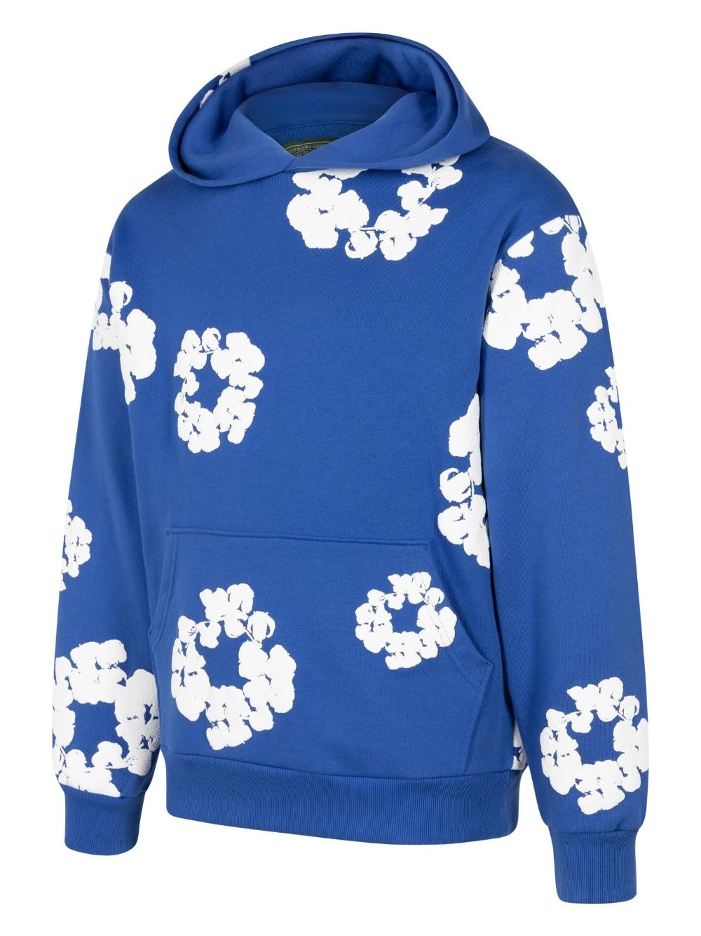 wreath-print cotton hoodie - 2