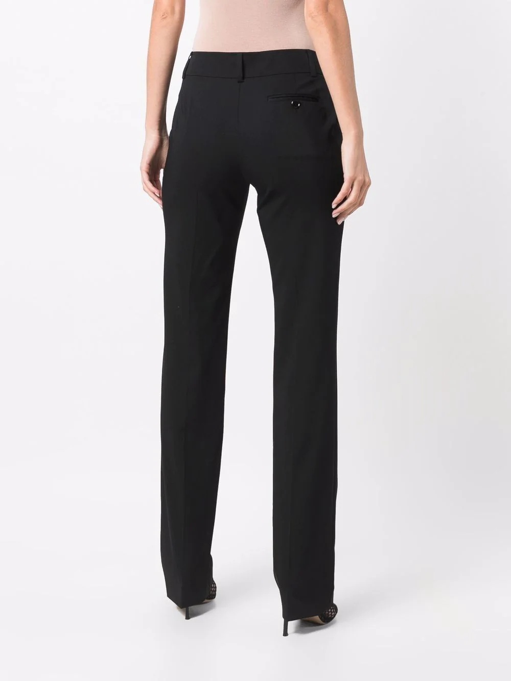 logo-plaque tailored trousers - 4