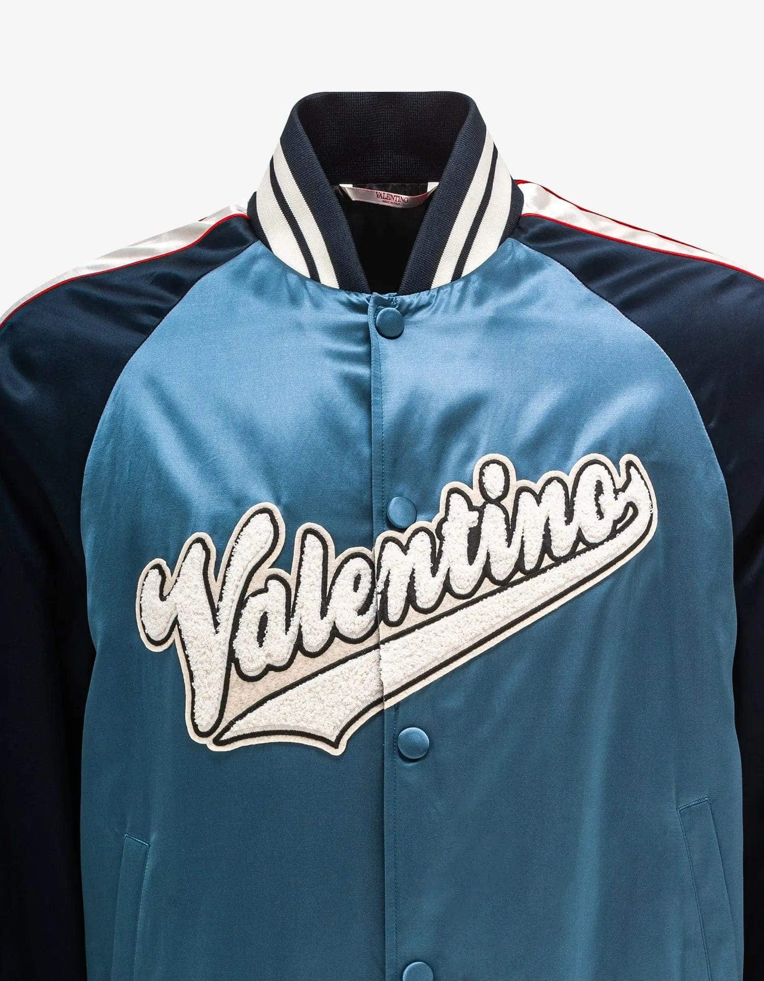 Valentino Blue Valentino Logo Patch Souvenir Jacket - 4