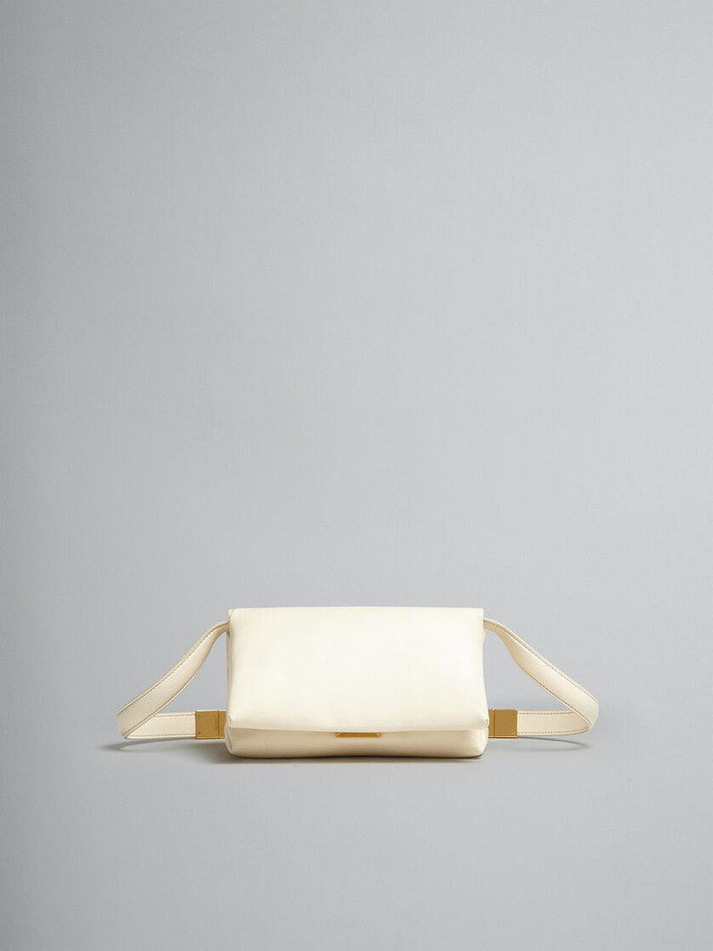SMALL WHITE LEATHER PRISMA BAG - 1