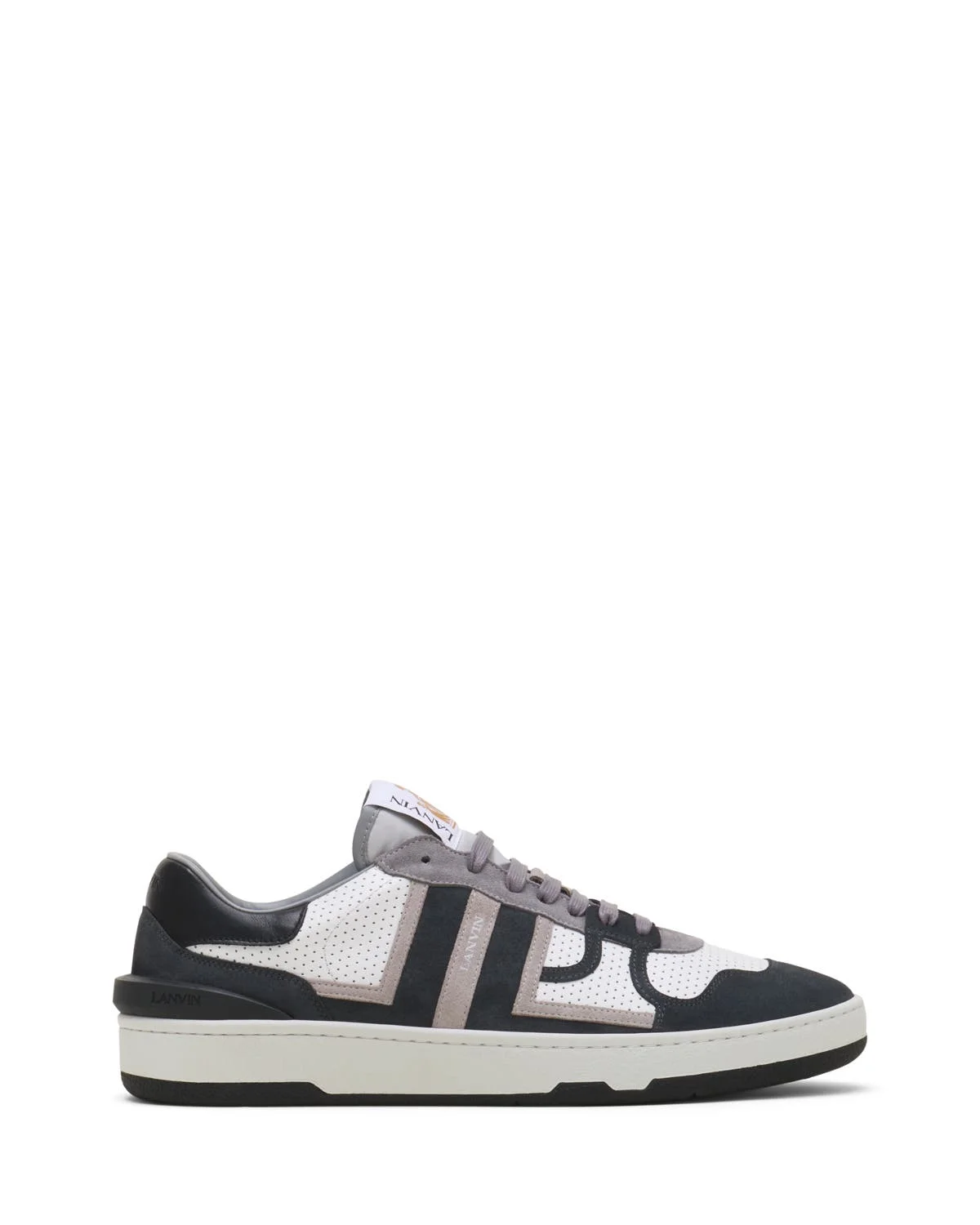 Lanvin Clay Sneakers In Perforated Leather And Suede in Black at Nordstrom - 1