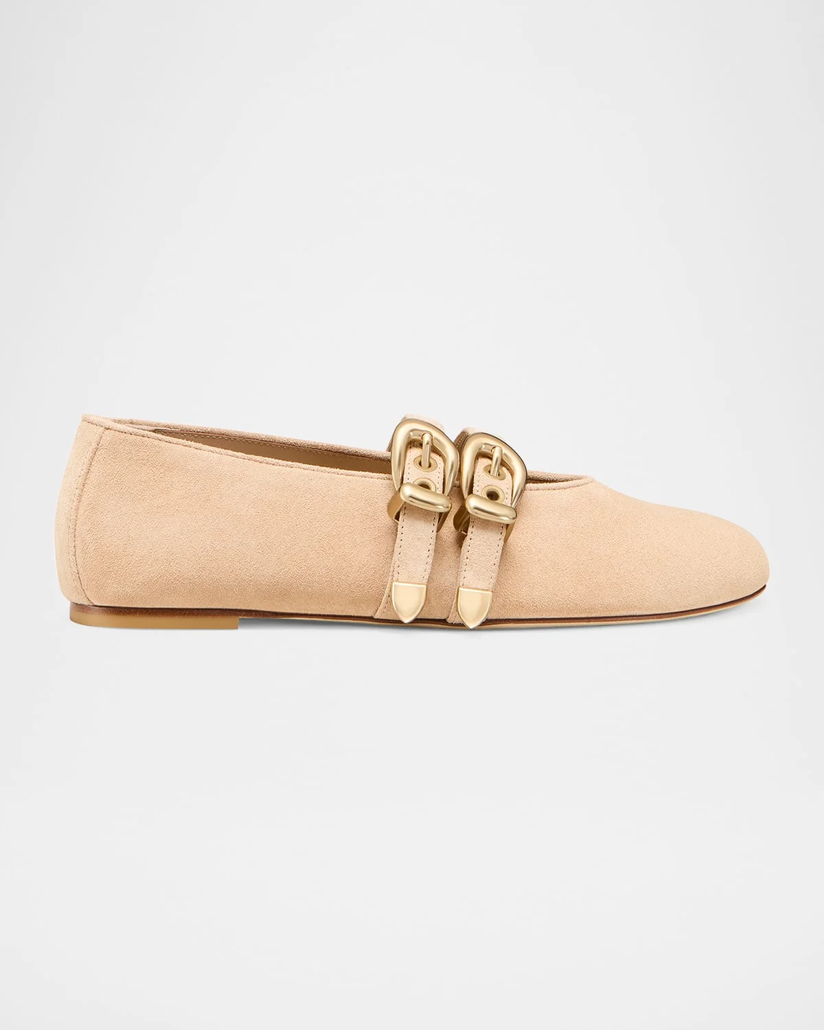 Maven Suede Buckle Mary Jane Ballerina Flats - 1