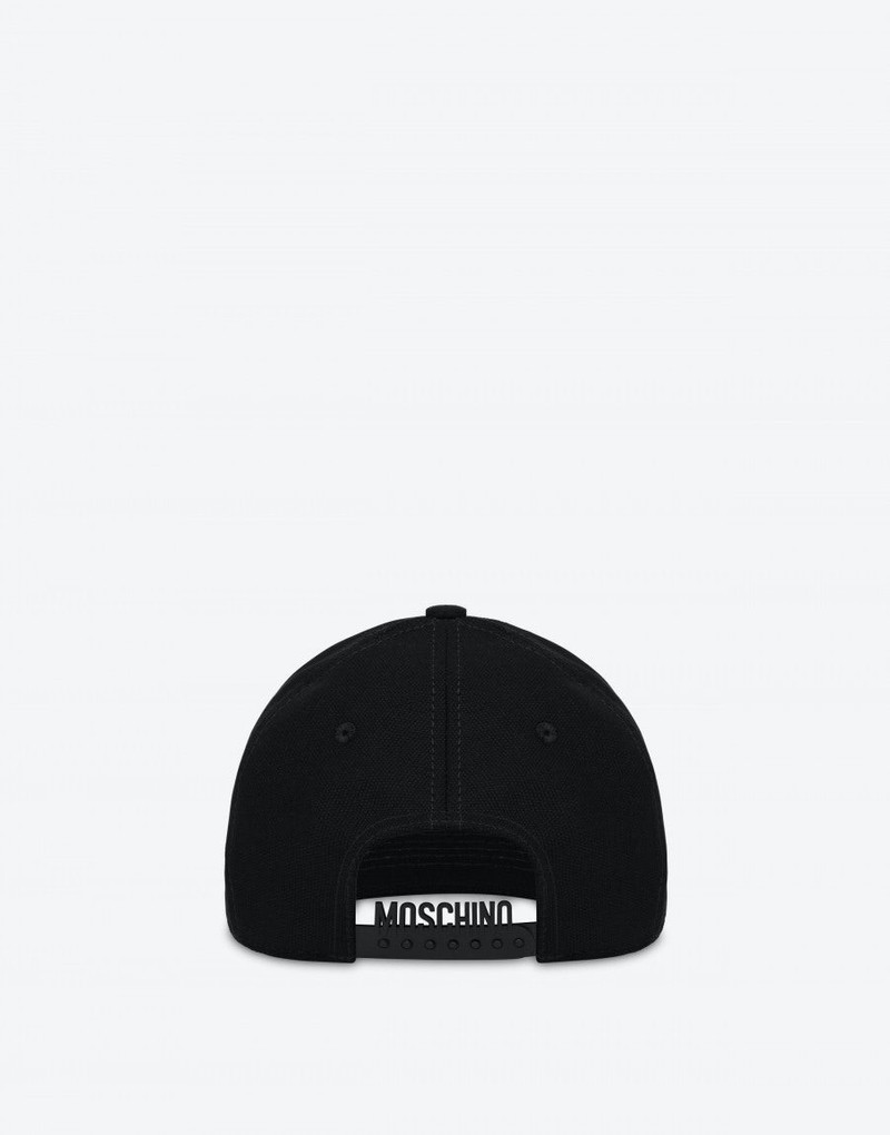 Moschino MOSCHINO SMILEY® EMBROIDERY CANVAS HAT outlook