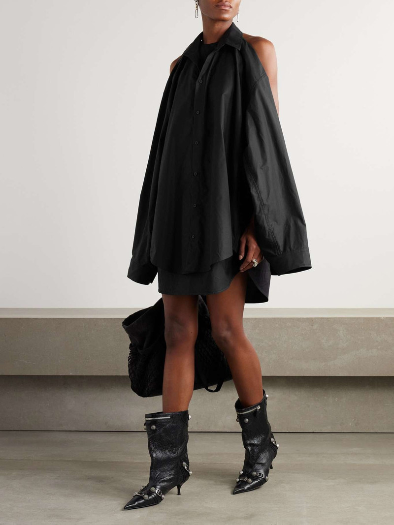 BALENCIAGA Women's Suspended 셔츠 드레스 에 검정 outlook
