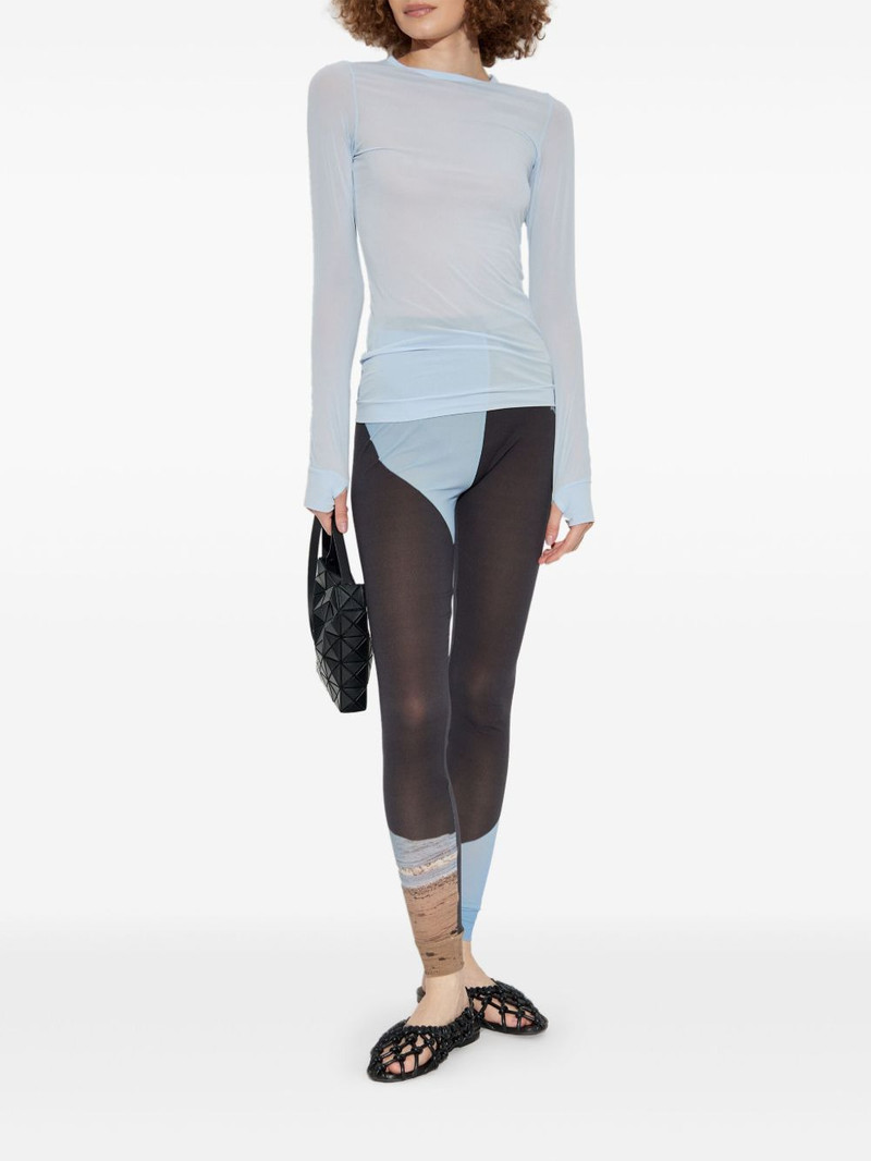 ISSEY MIYAKE colourblock printed trousers outlook