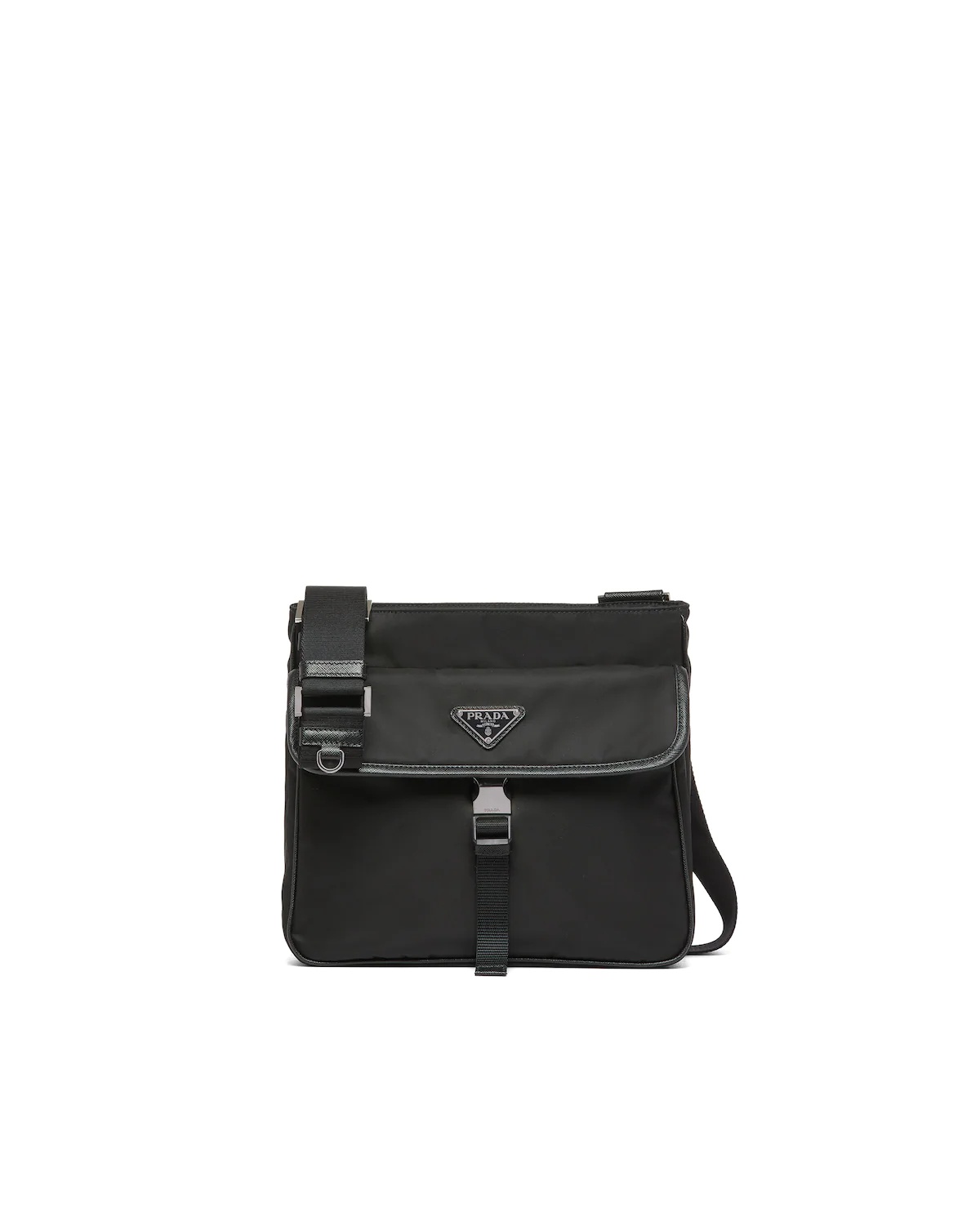 Re-Nylon and Saffiano leather shoulder bag - 1