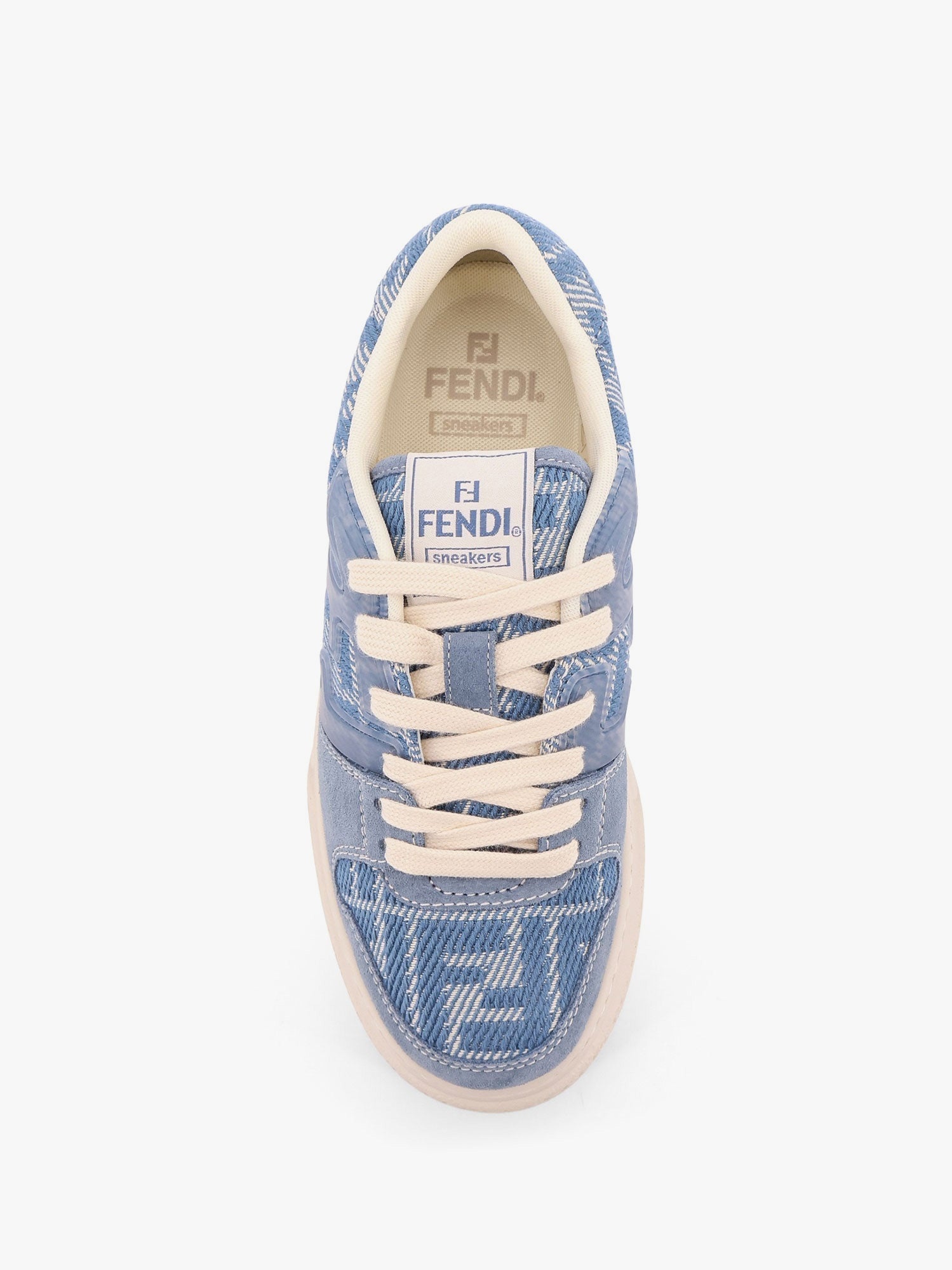 FENDI Fendi Match Canvas And Suede Low-Top Sneakers