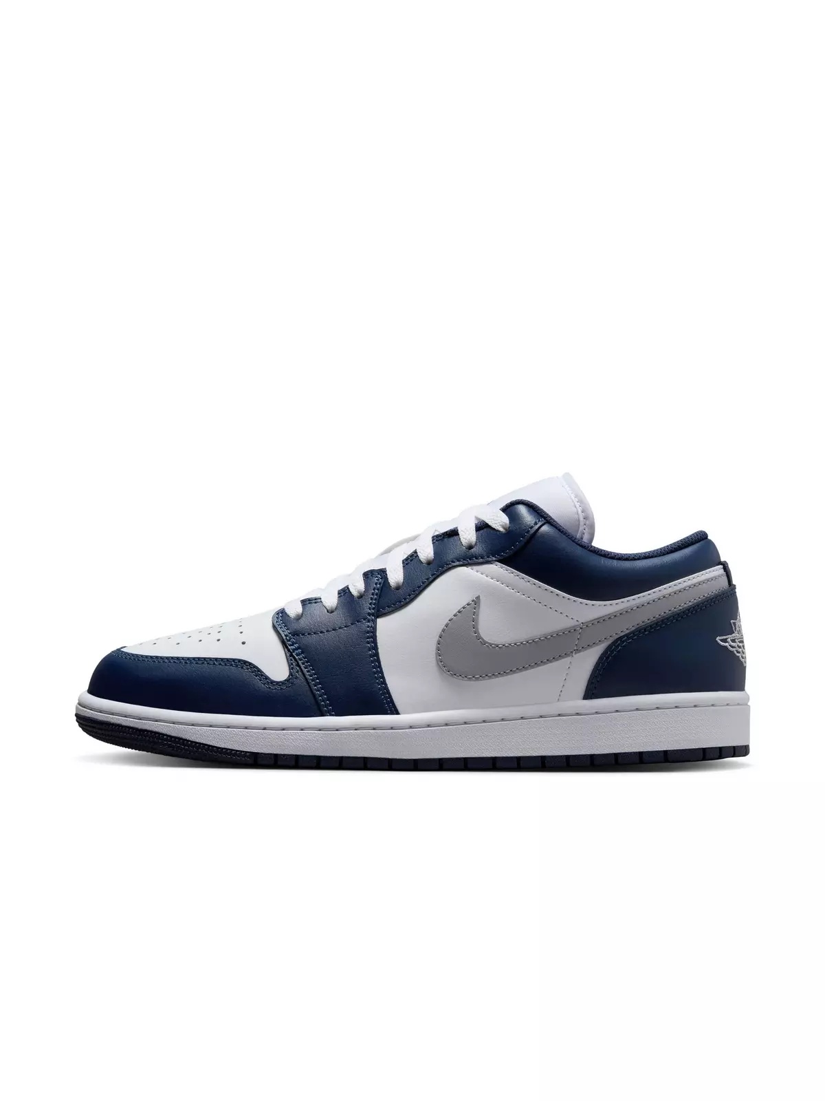 1 Low "White/Wolf Grey/Midnight Navy" Men's Shoe - 3