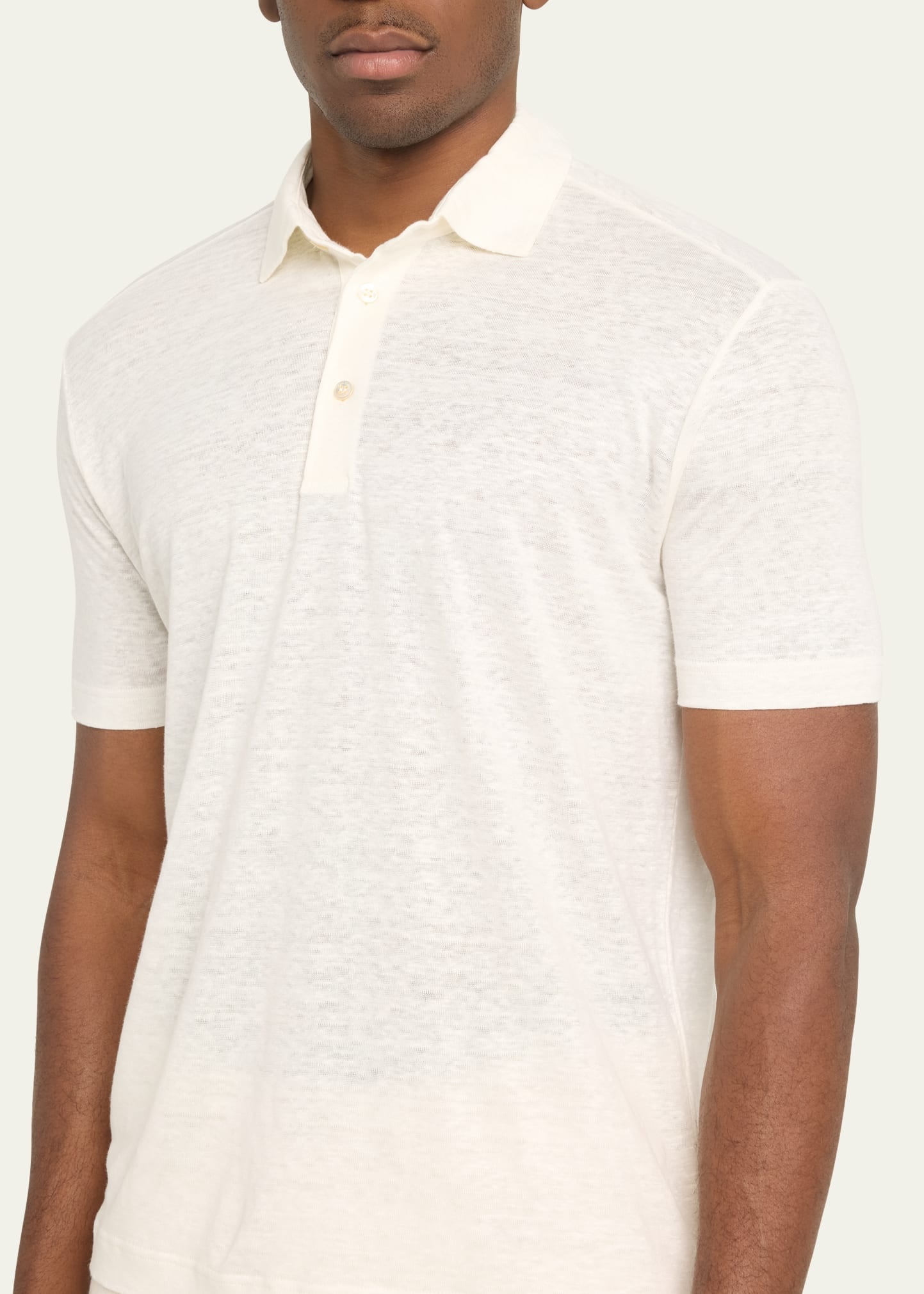 Men's Linen Jersey Dublon Polo Shirt - 5