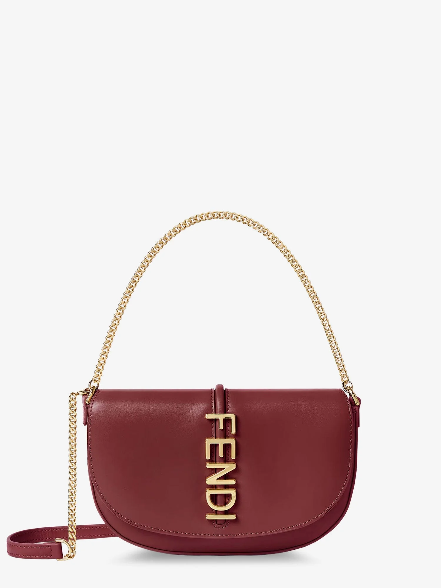 Fendi Wallet On Chain Fendigraphy Leather Crossbody Bag - 1