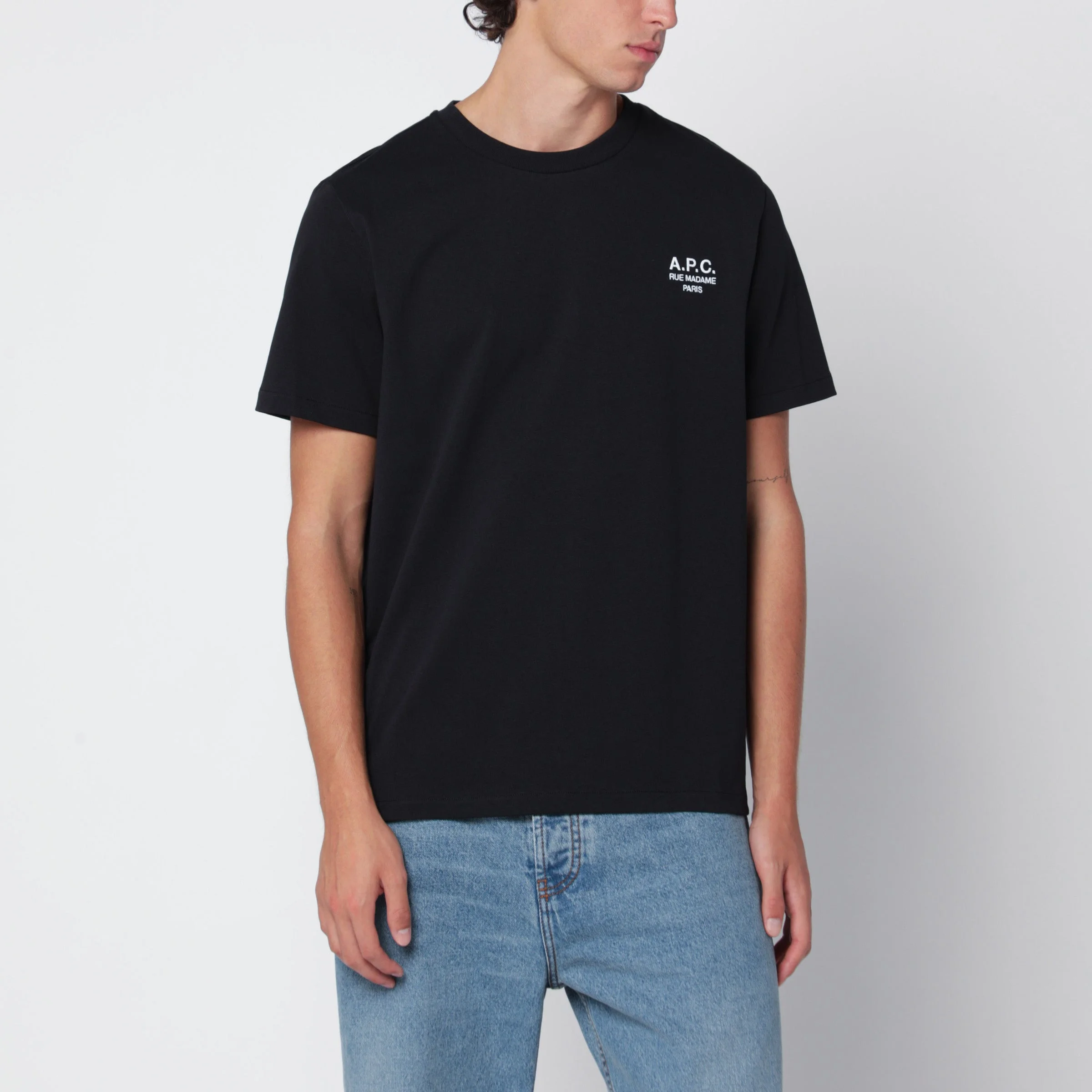 Rue Madame T-shirt in black cotton - 1