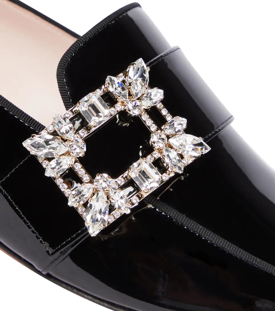 Mini Broche patent leather loafers - 6