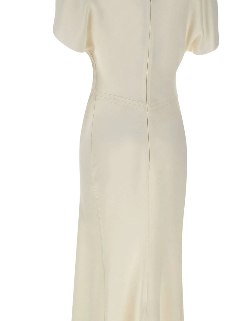 Victoria Beckham Bela Pleated V-back Dress 3