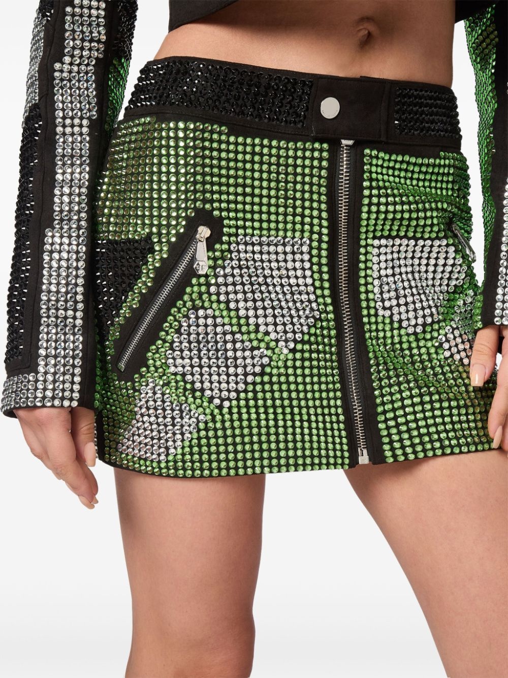 crystal-embellished skirt - 4