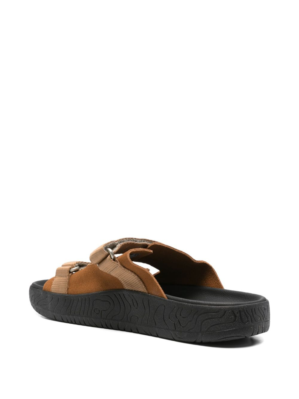 double-strap suede sandals - 3