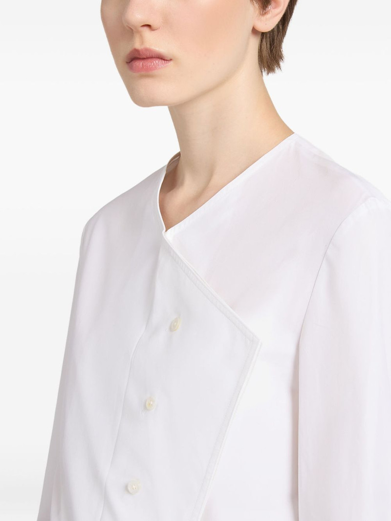 asymmetric button cotton shirt 4