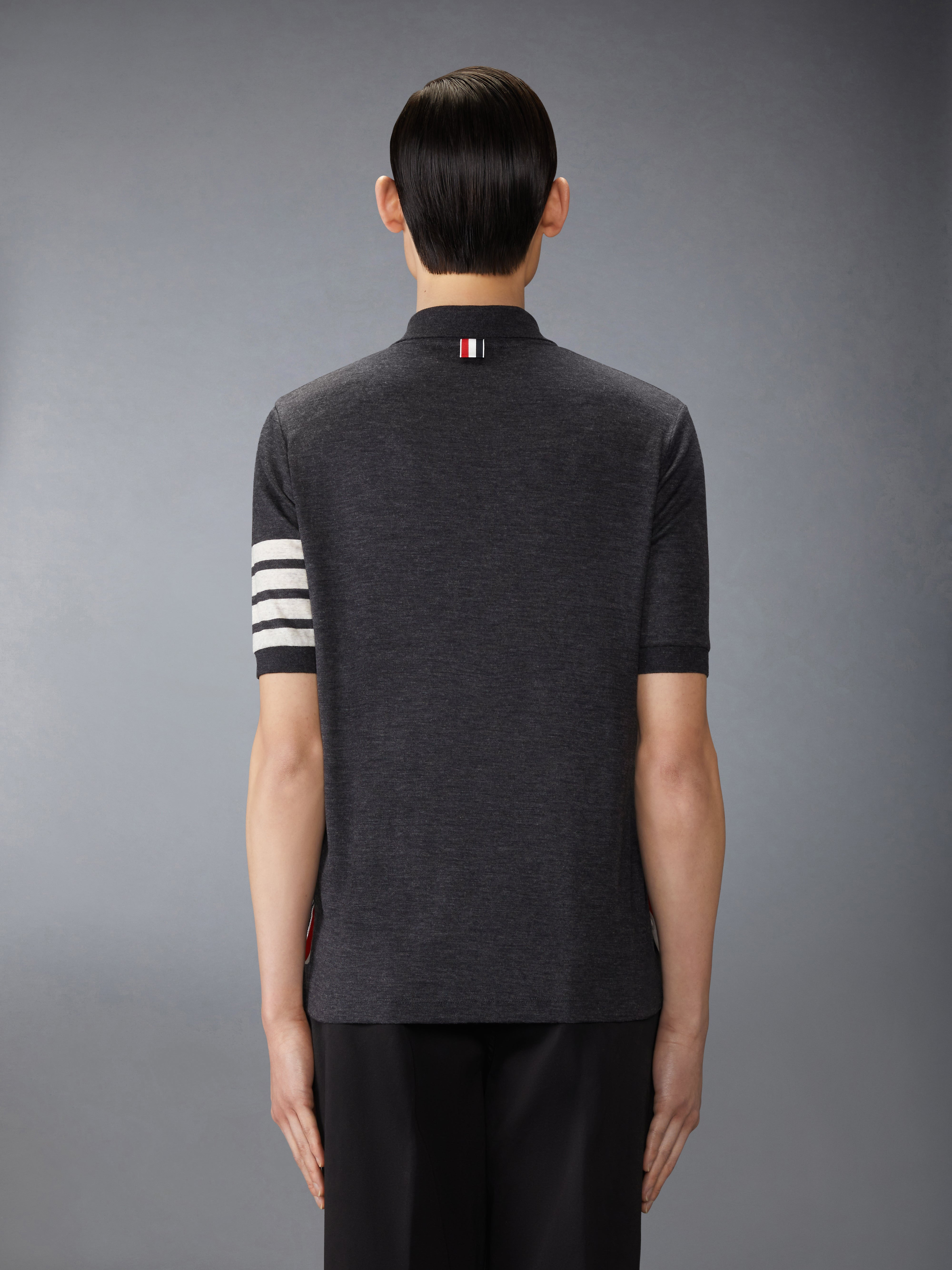 WOOL JERSEY 4-BAR POLO - 3