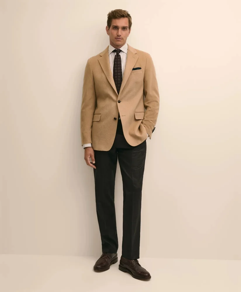 Classic Fit Wool Flannel Dress Pants - 1
