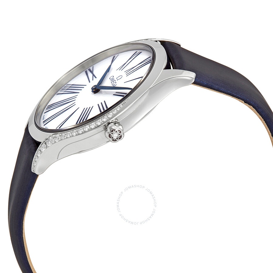 Omega De Ville White Dial Ladies Diamond Watch 428.17.36.60.04.001 - 2