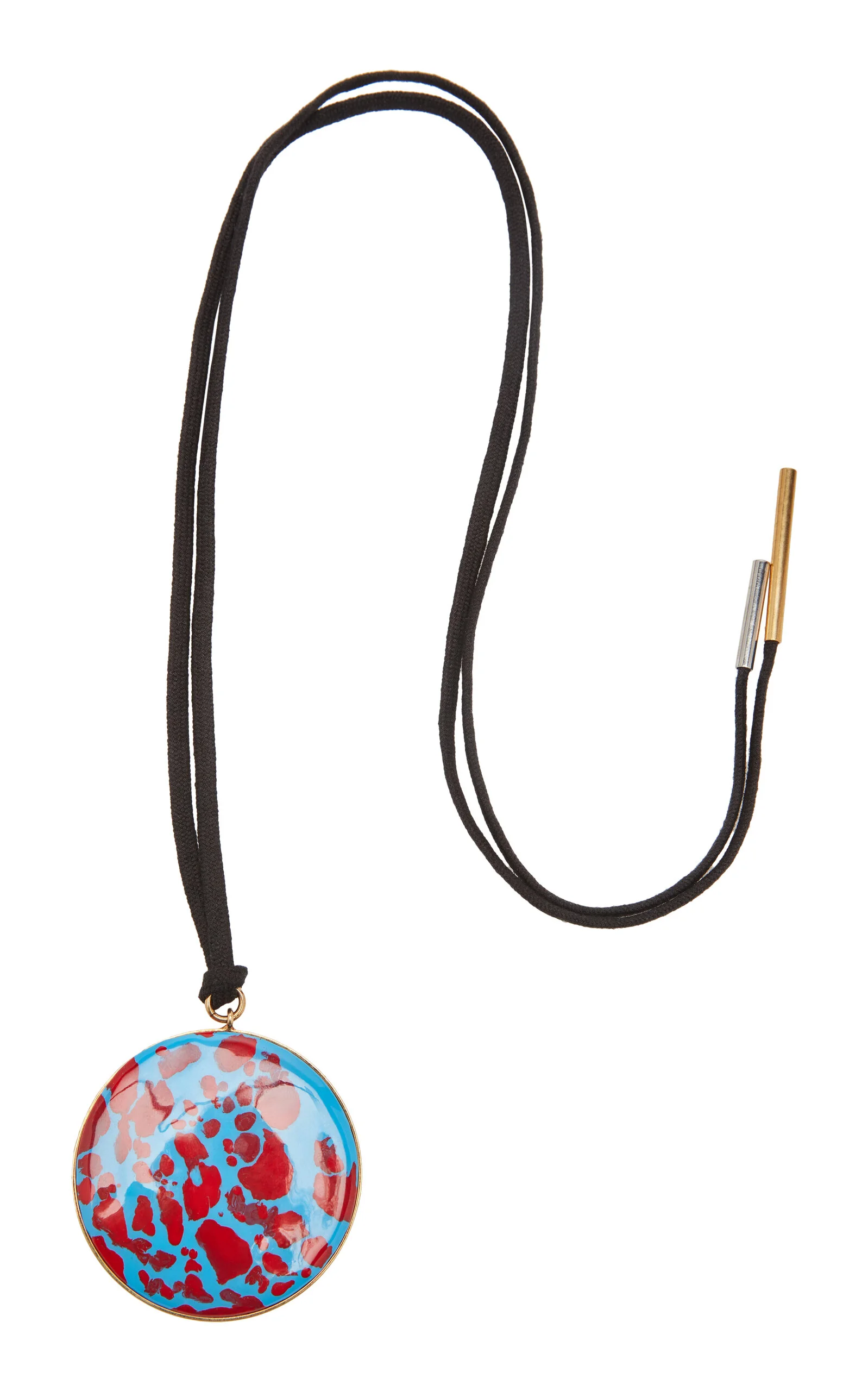 Enamel Pendant Necklace - 1