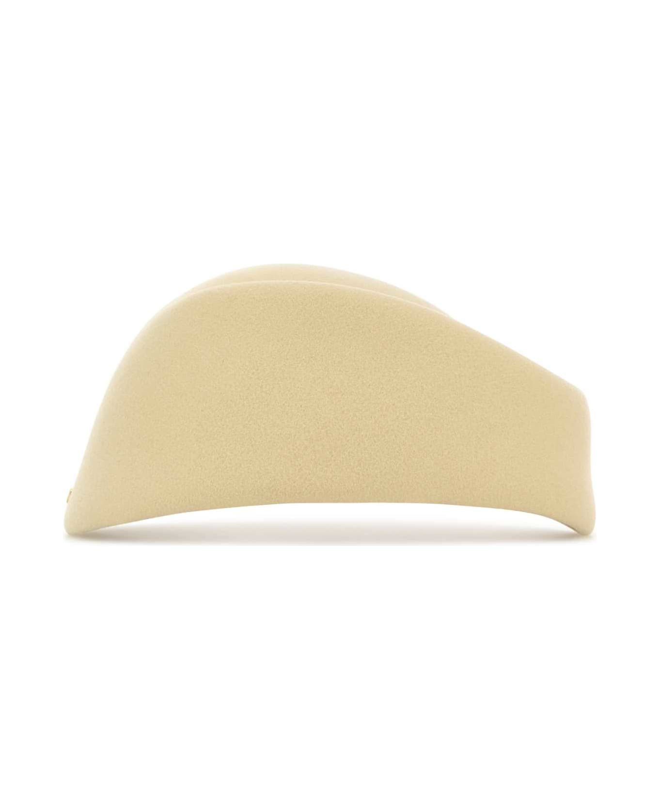 Cream Wool Vlogo Signature Hat - 2