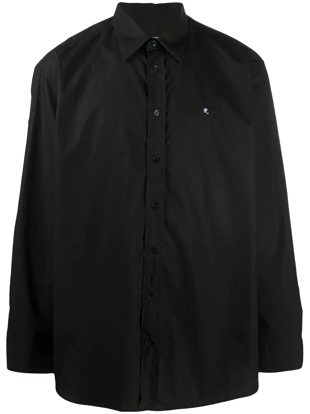 embroidered logo buttoned shirt - 1