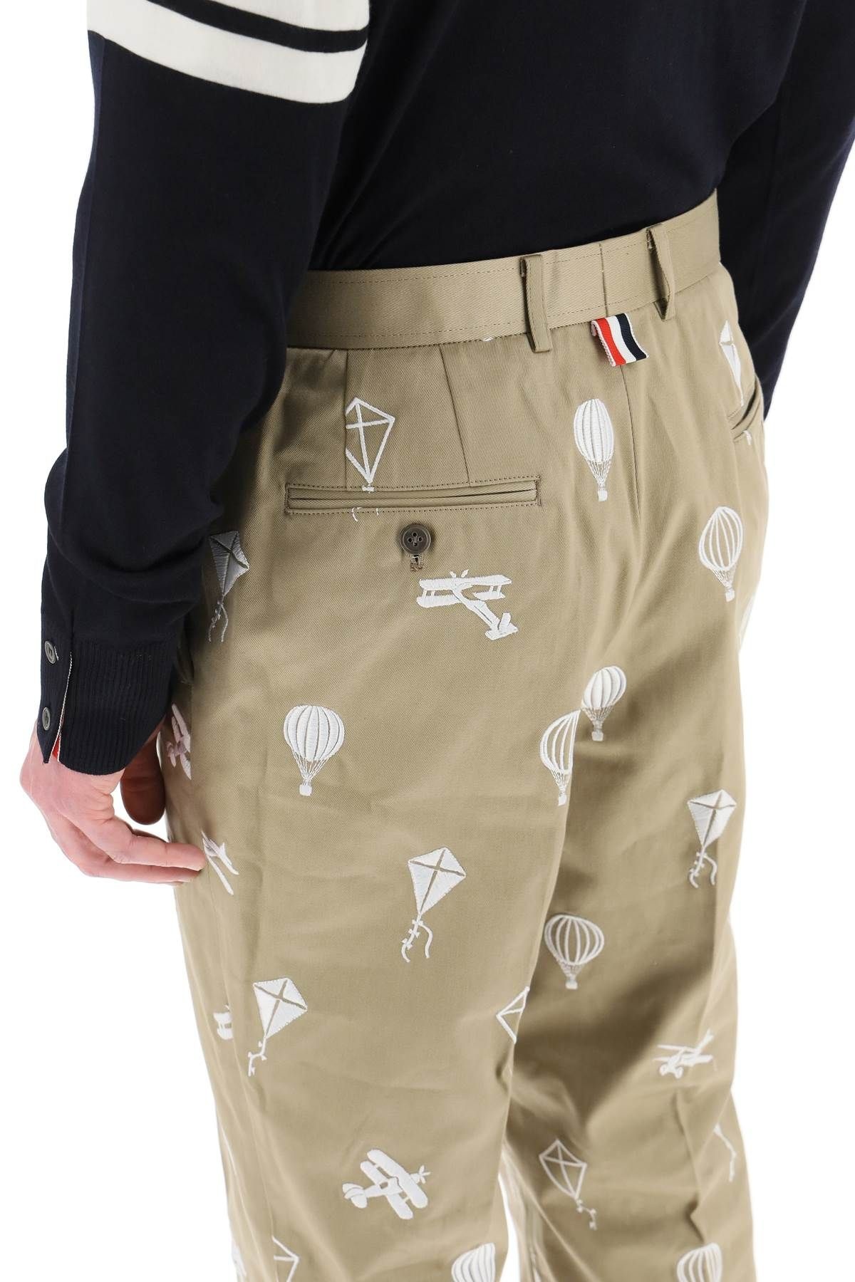 EMBROIDERED CHINO PANTS - 5