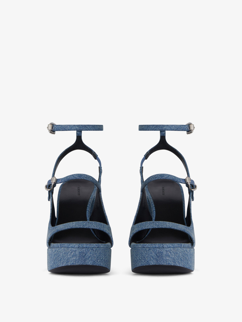 Givenchy VOYOU PLATFORM SANDALS IN DENIM outlook