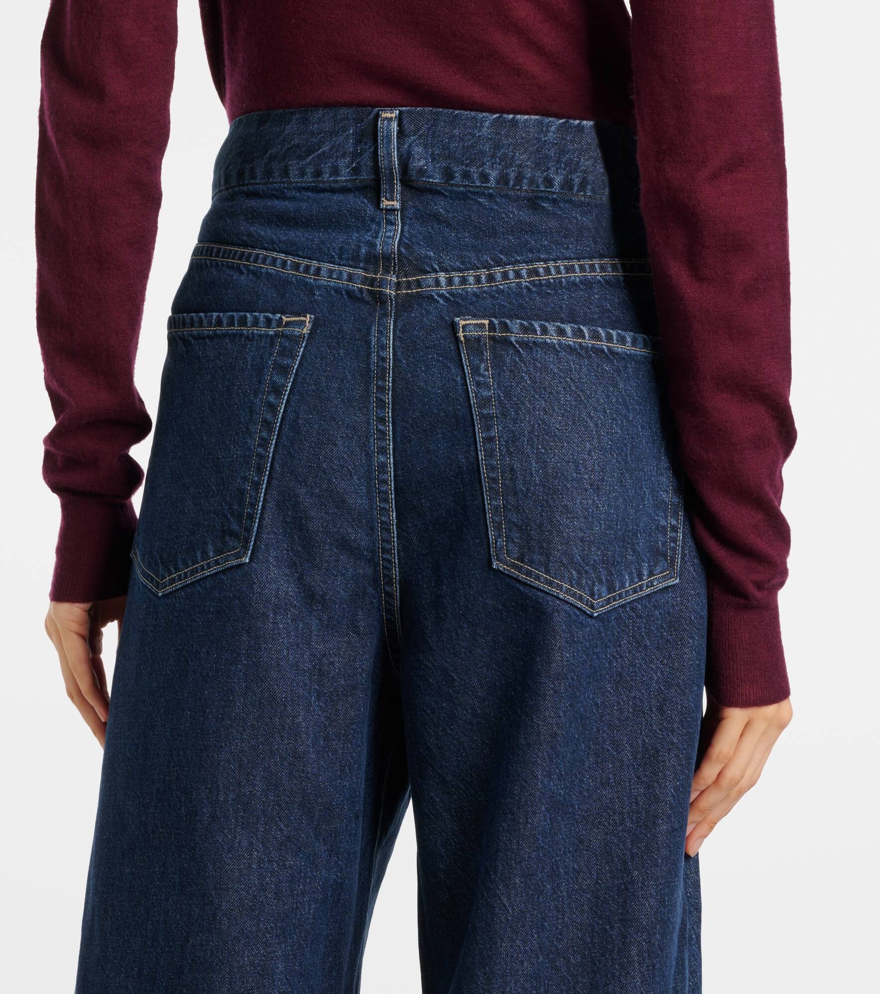 Petra high-rise wide-leg jeans - 6