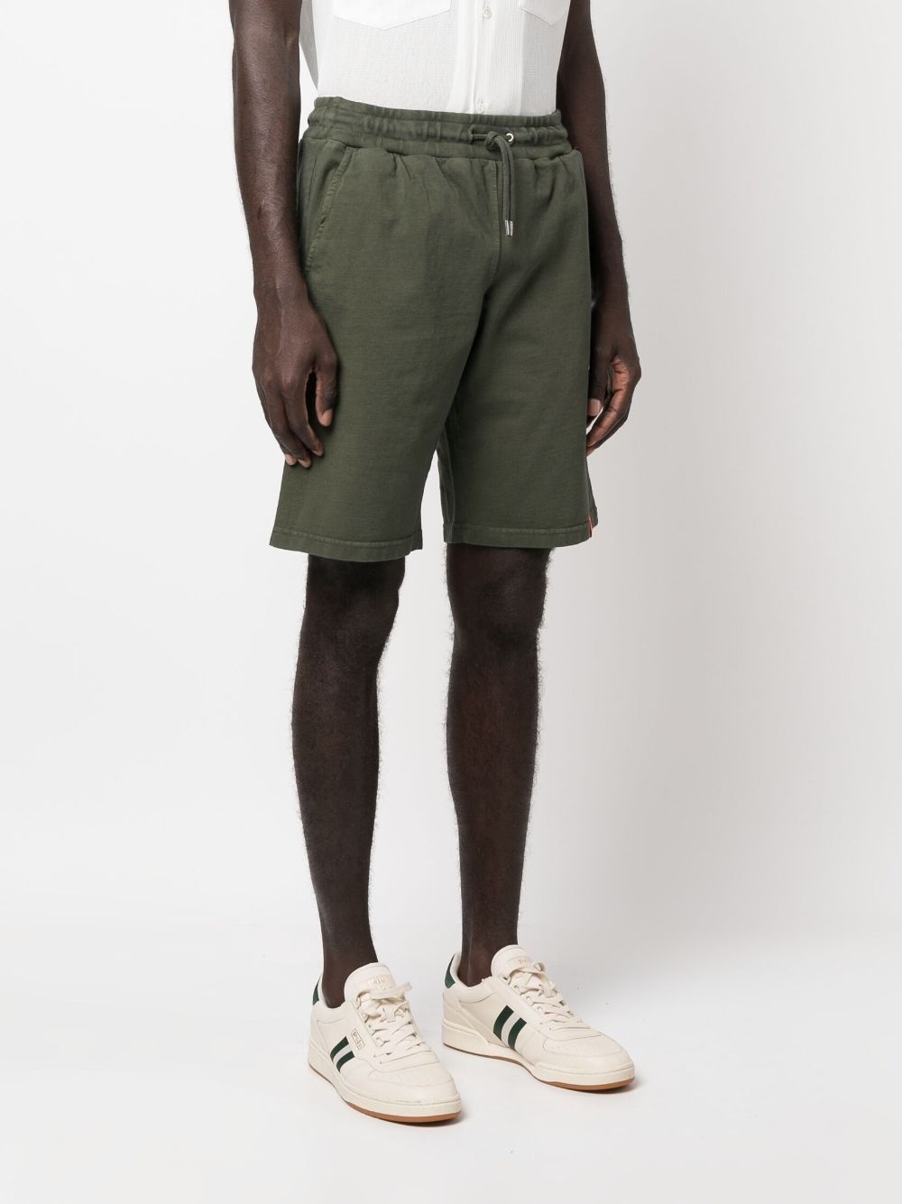 logo-patch drawstring-waistband shorts - 3