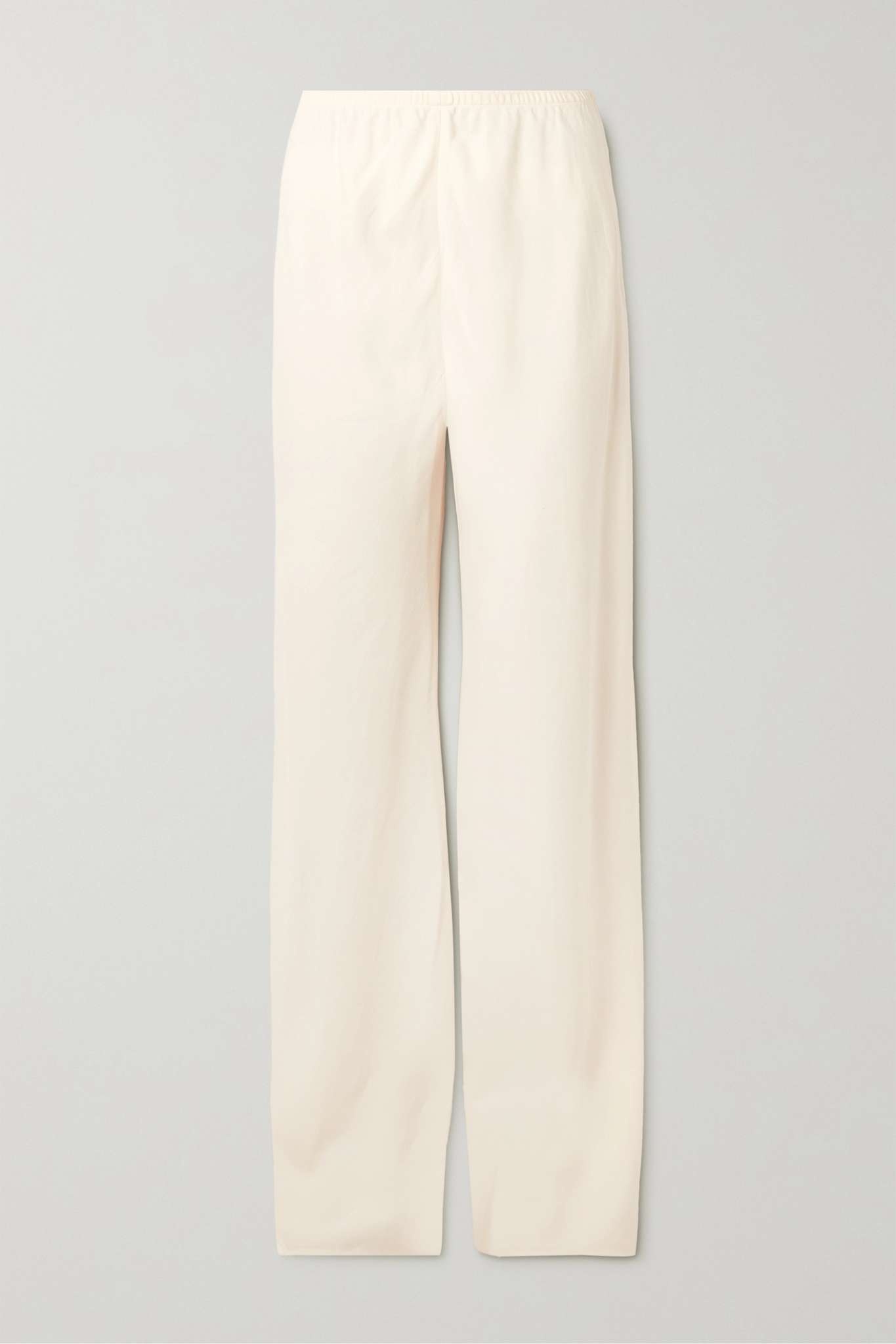 Gala silk and linen-blend wide-leg pants - 1