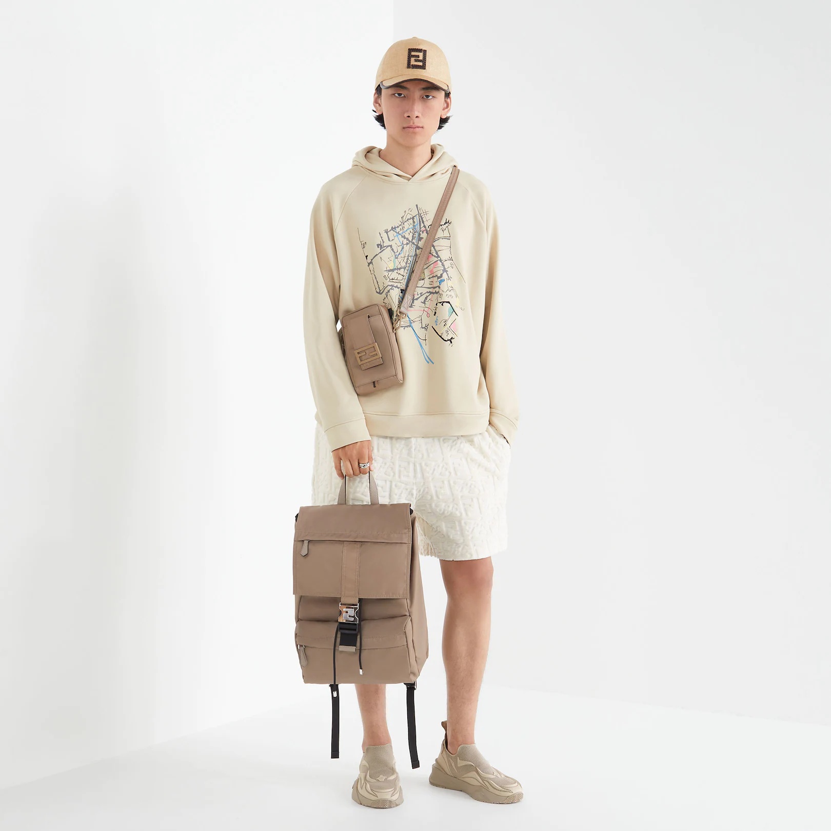Beige jersey sweatshirt - 4