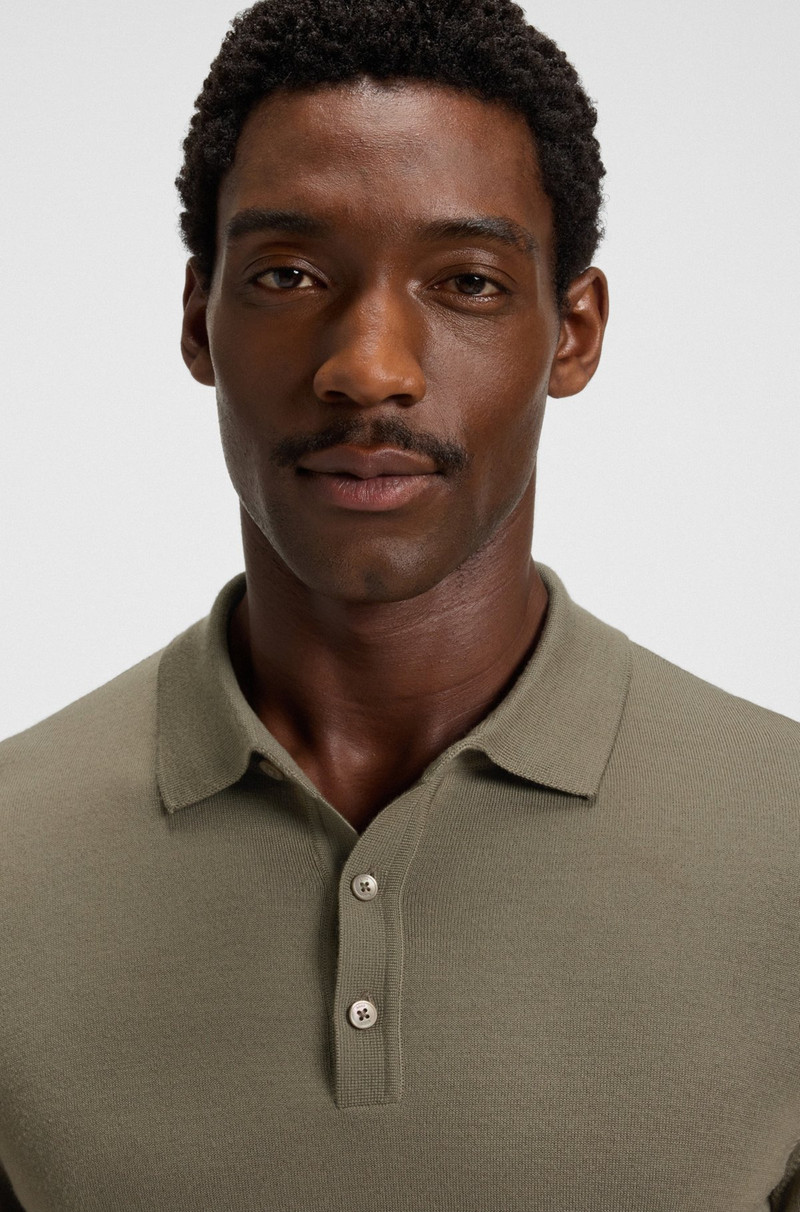 REGULAR-FIT KNIT POLO IN VIRGIN WOOL 3