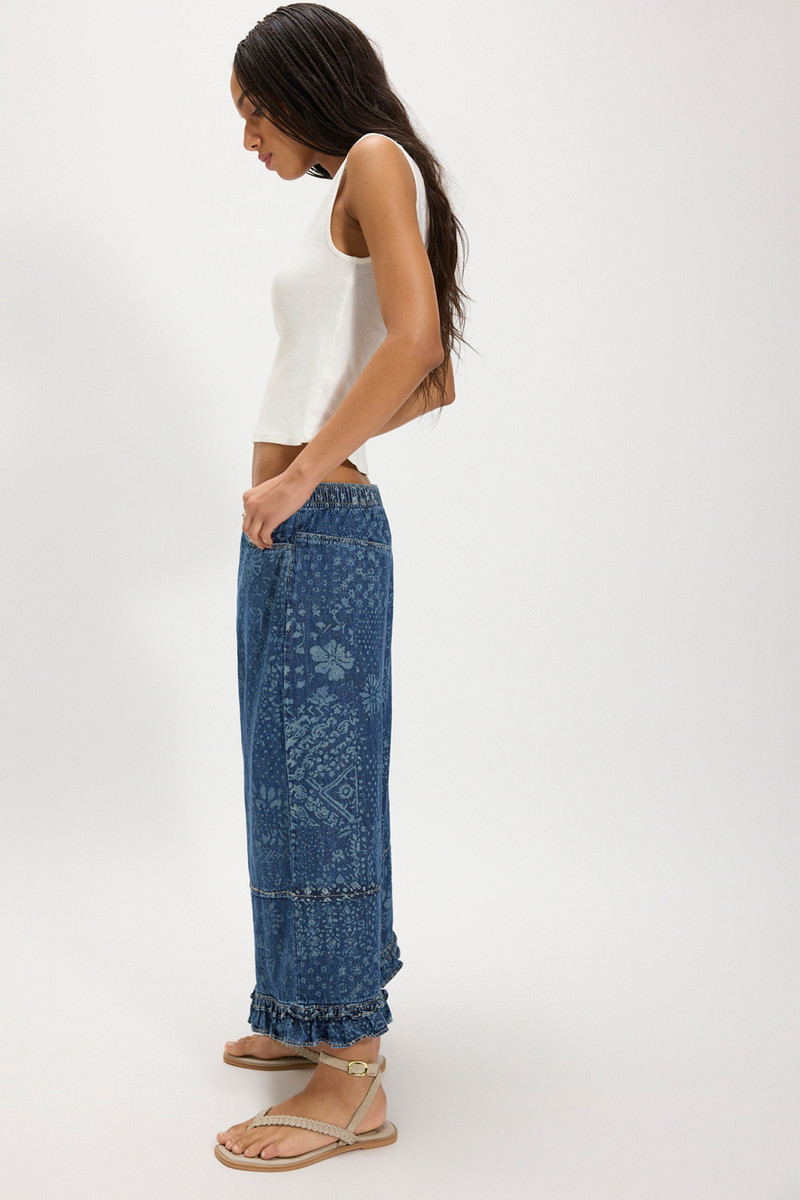 We The Free Love Me Not Printed Bloomer Jeans 3